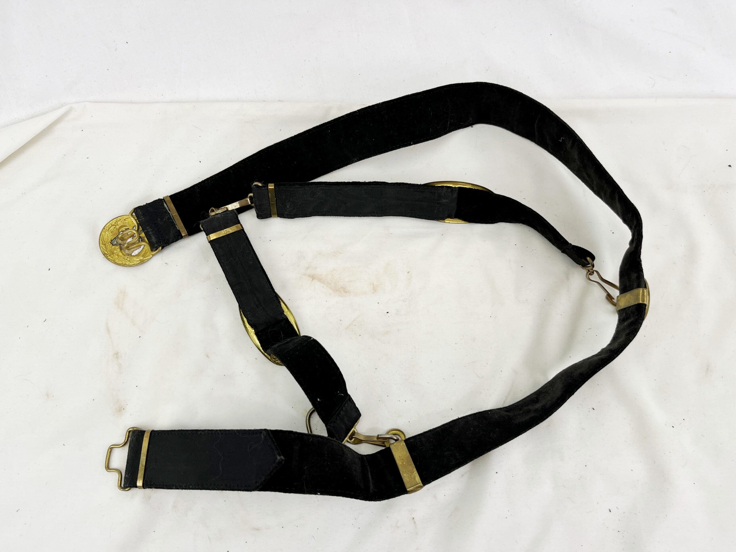 Vintage Soviet Naval Officer Dress Brass Belt - Image 6