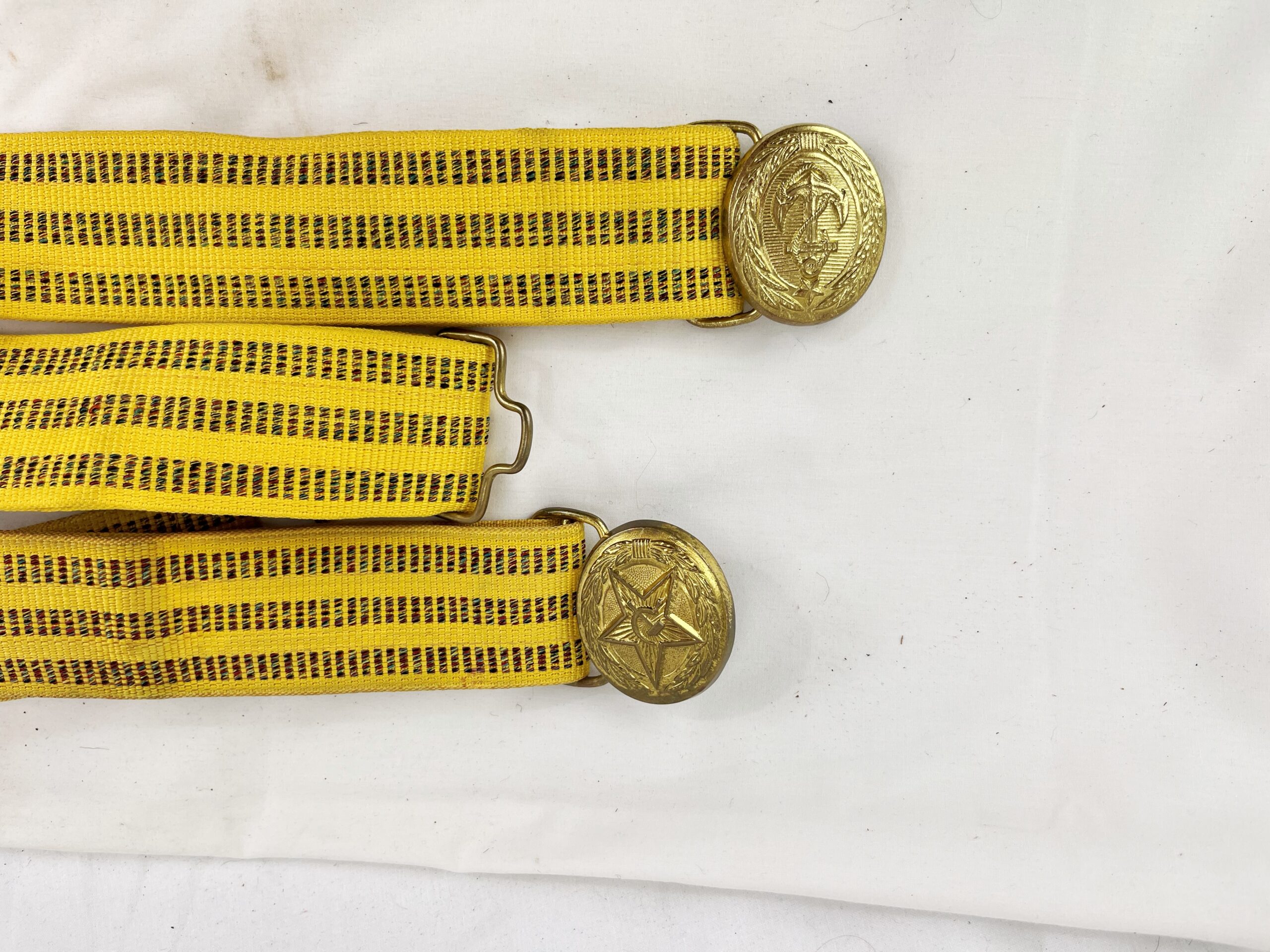 Vintage Soviet Naval Officer Dress Brass Belt - Image 8
