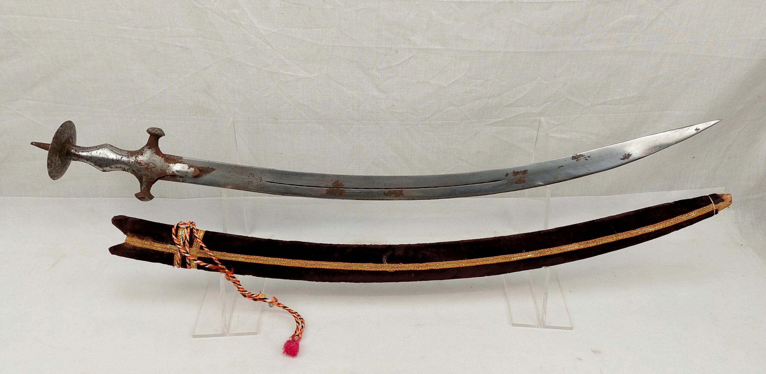 Indian Tulwar And Scabbard
