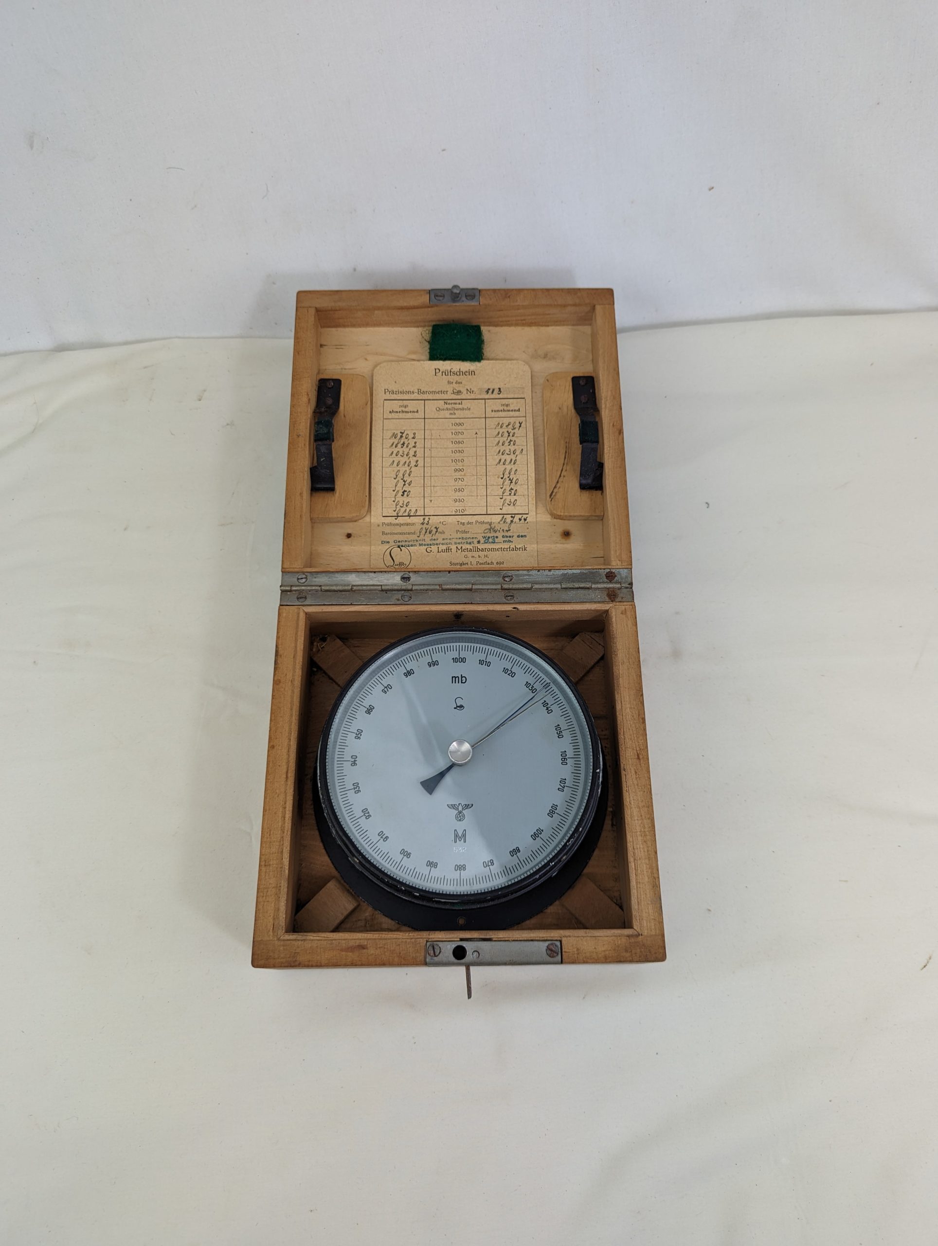 Rare Kriegsmarine German WW2 U-Boat Lufft Barometer