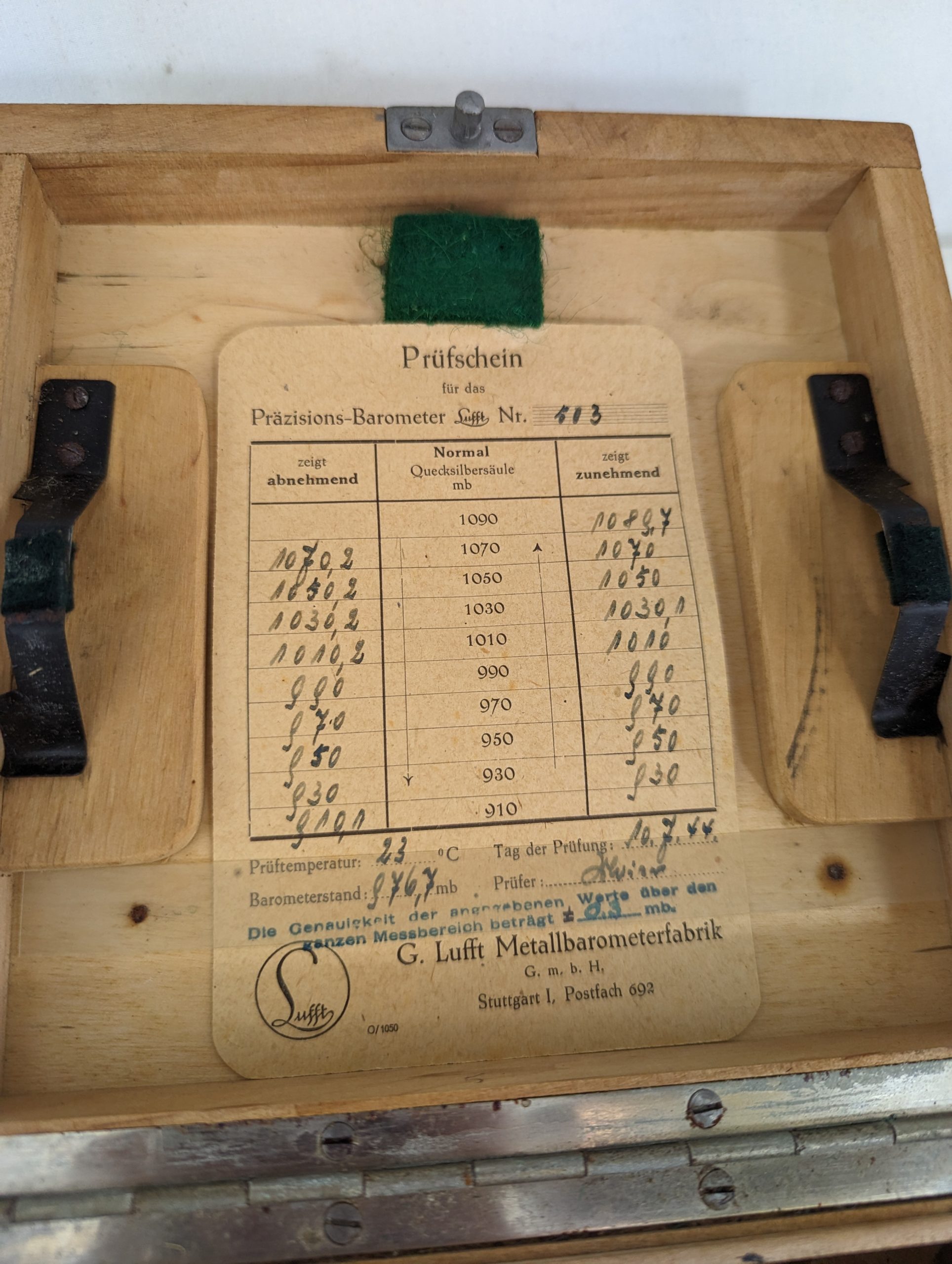 Rare Kriegsmarine German WW2 U-Boat Lufft Barometer - Image 4