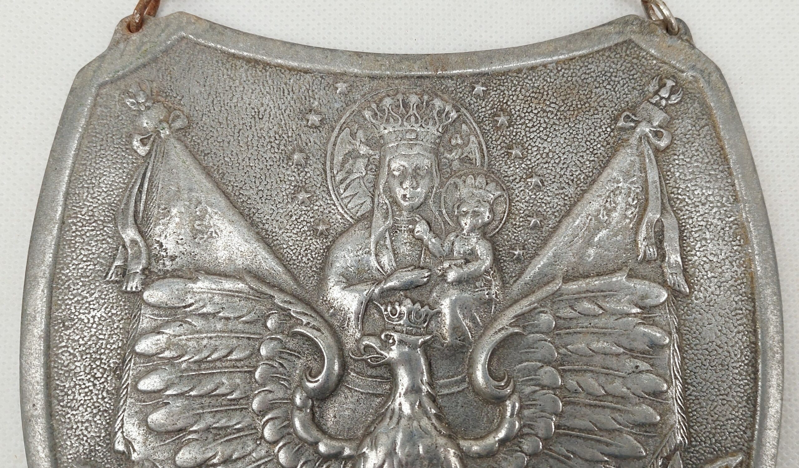 Polish We Run To Your Protection Cast Metal Plaque - Image 4