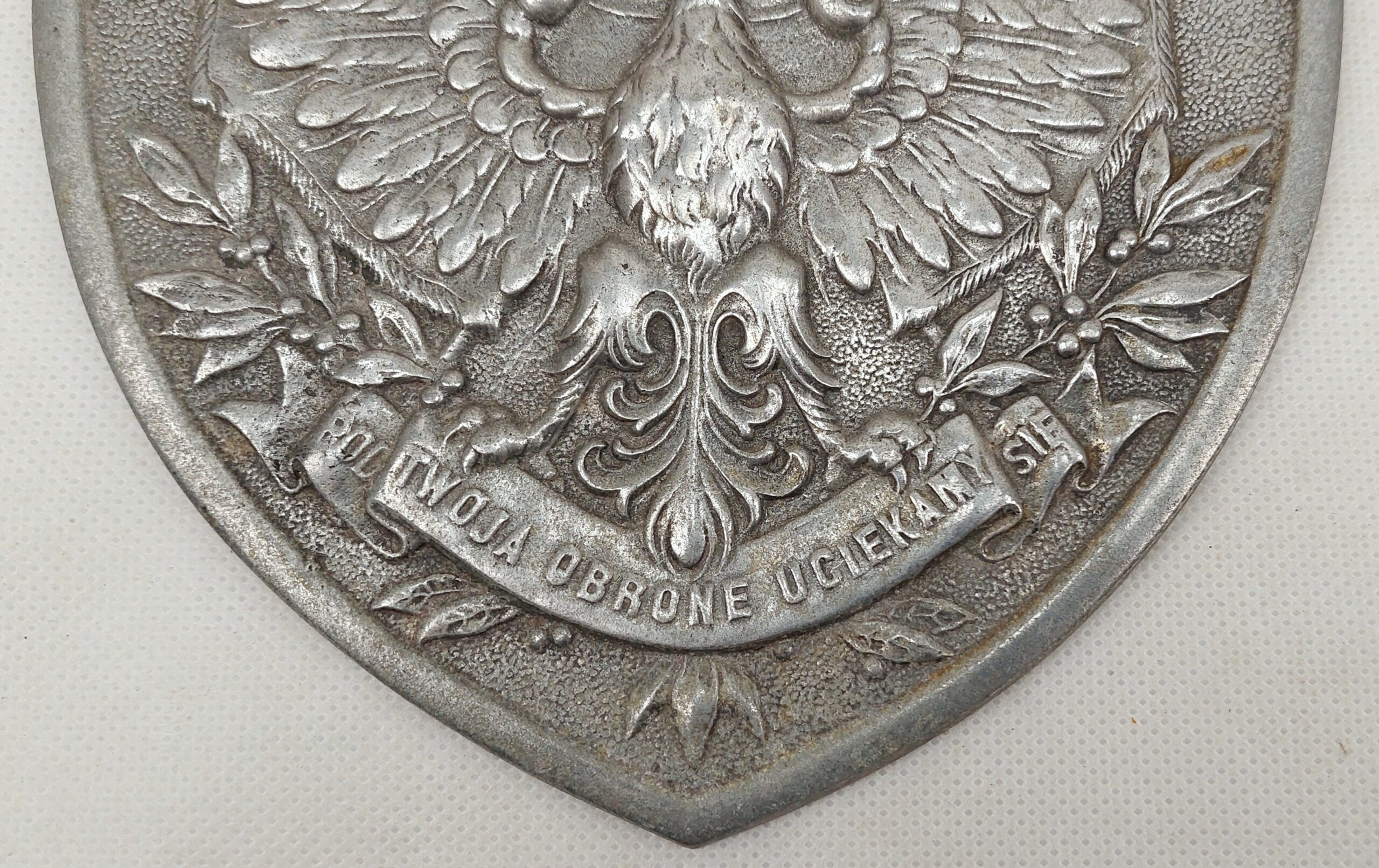 Polish We Run To Your Protection Cast Metal Plaque - Image 3