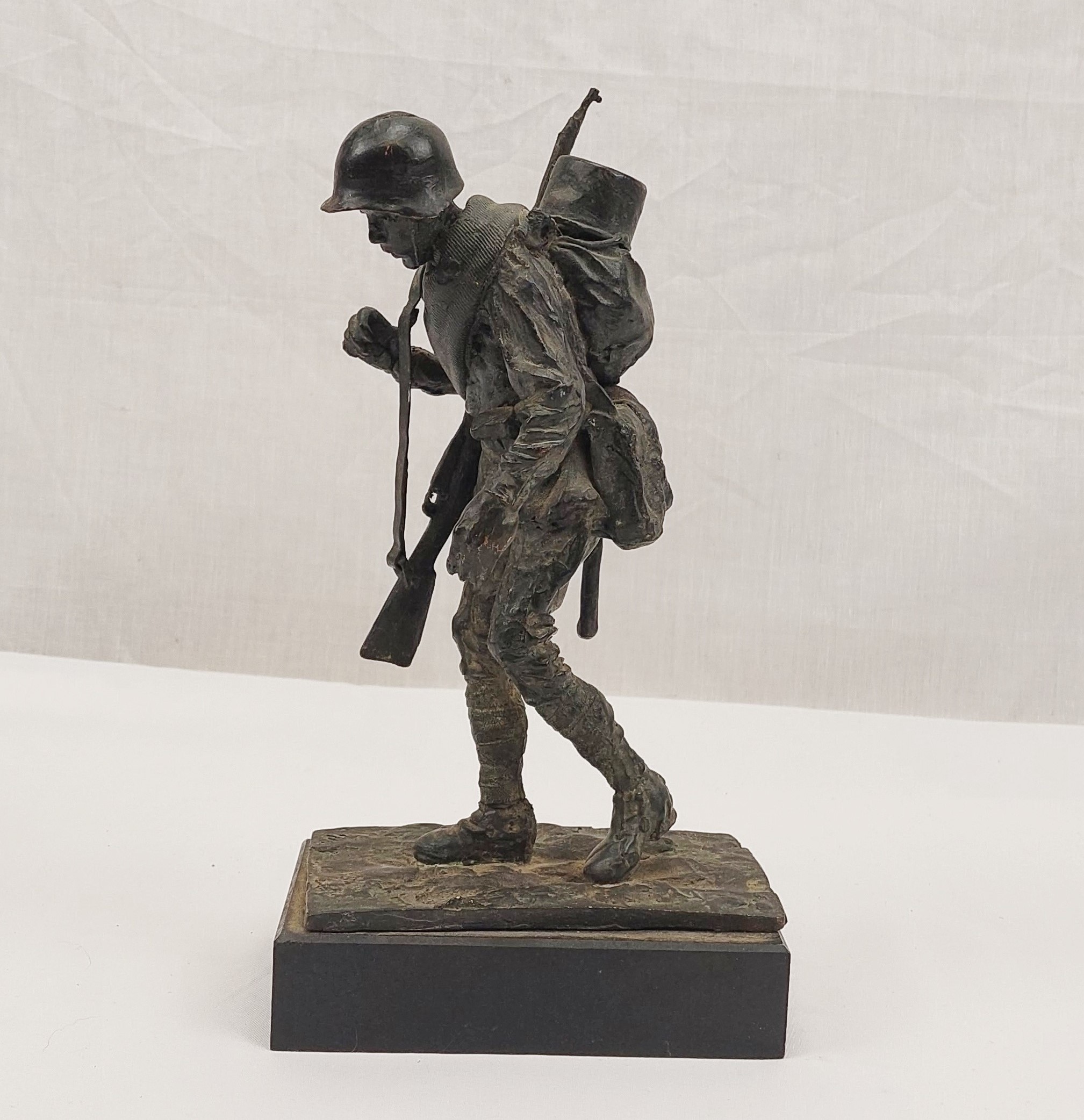 Robert Truscott Bronze Figure Of A WW2 Russian Infantryman Ltd Ed. 7 Of 15