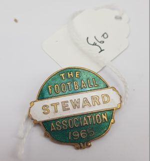 The Football Association Steward 1965 Badge #2