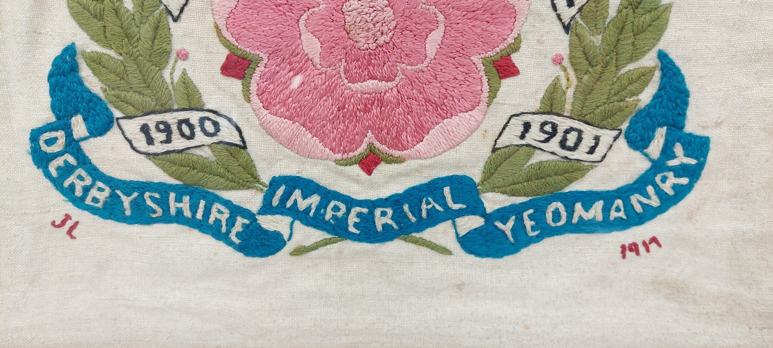 WW1 Derbyshire Imperial Yeomanry Woolwork - Image 4