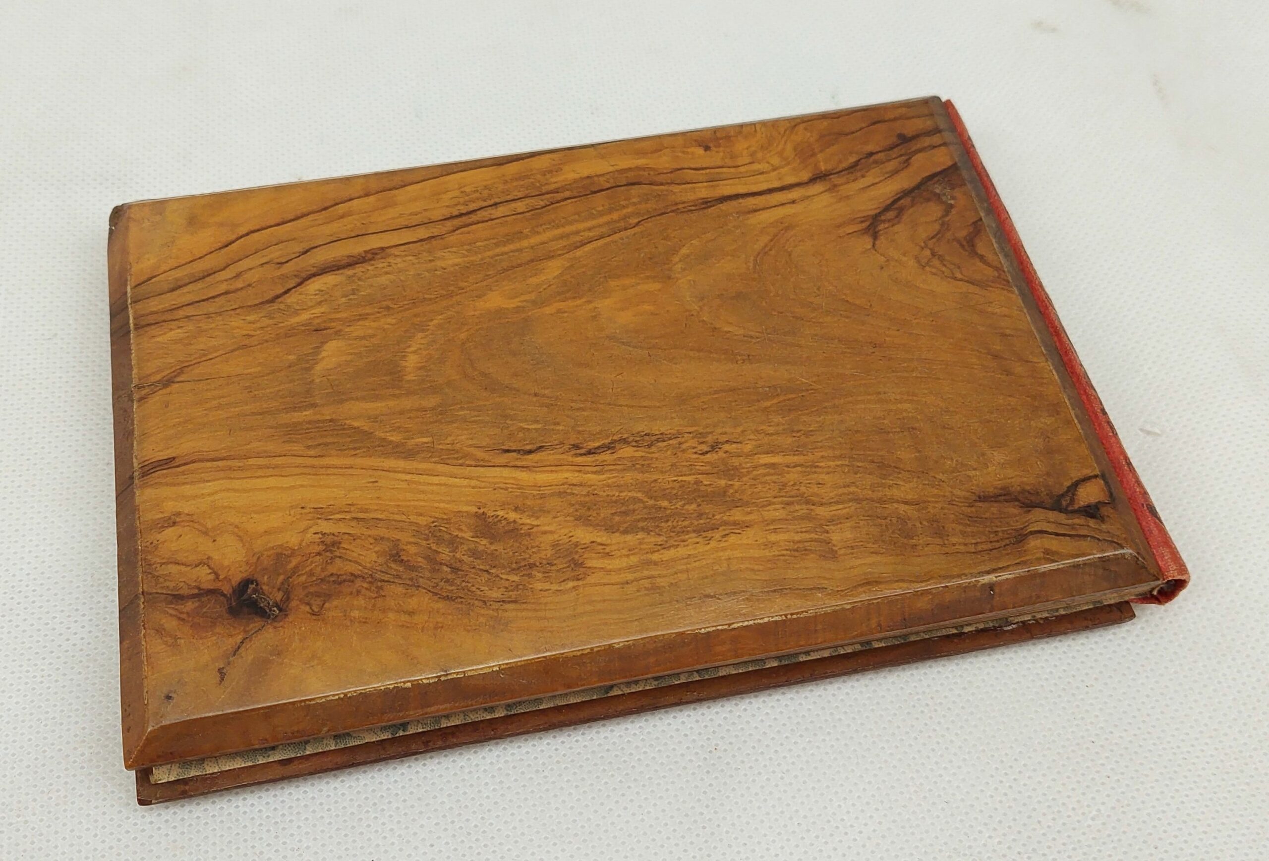 WW1 Era Jerusalem Wooden Bound Postcard Album - Image 2