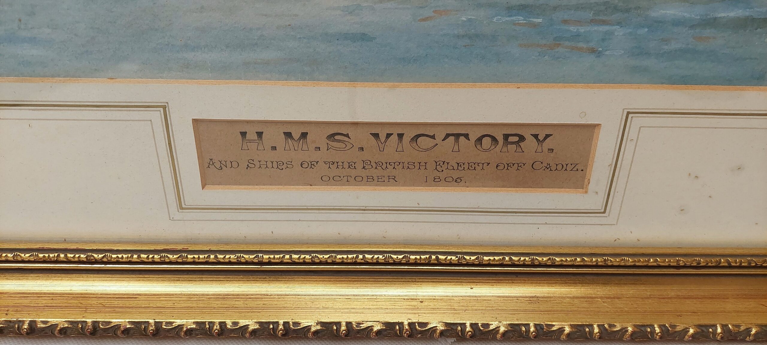 1893 Watercolour Of H.M.S. Victory And Ships Of The British Fleet Off Cadiz October 1806 By S. Hood - Image 12