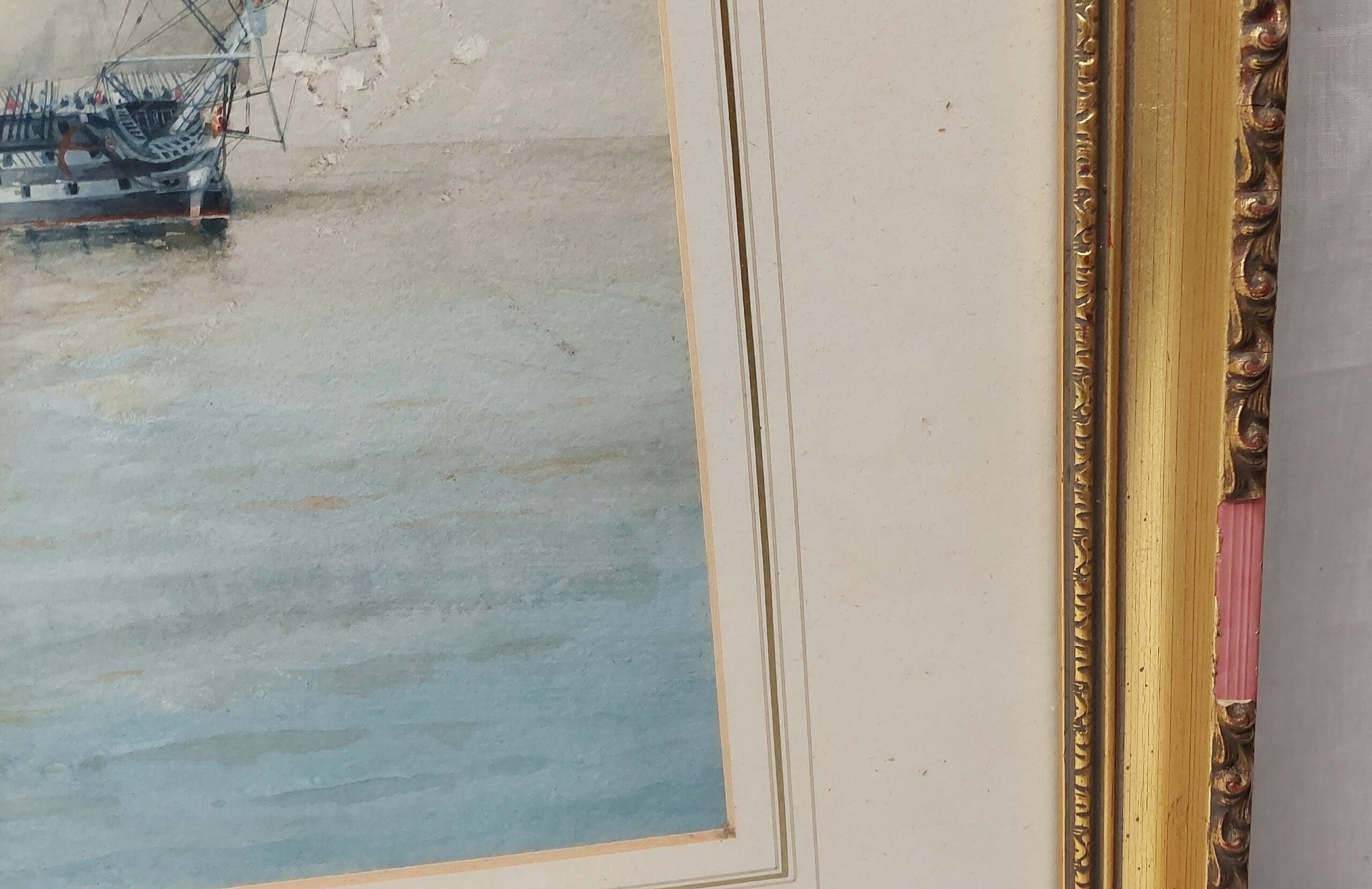 1893 Watercolour Of H.M.S. Victory And Ships Of The British Fleet Off Cadiz October 1806 By S. Hood - Image 6