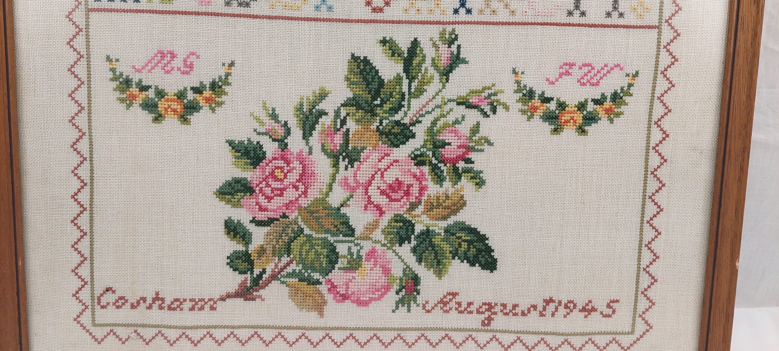 1945 Dated Woolwork Tapestry - Image 3