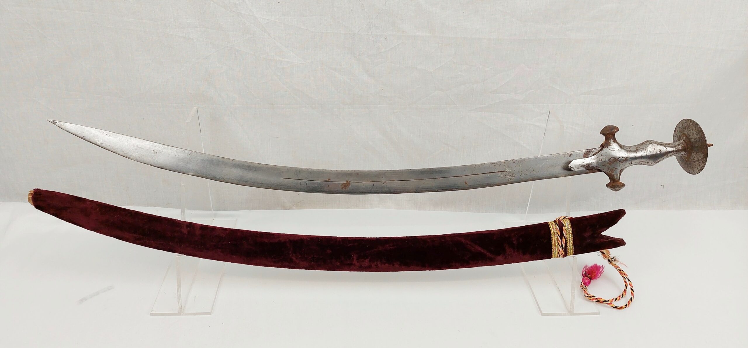 Antique Indian Tulwar And Scabbard #2 - Image 13