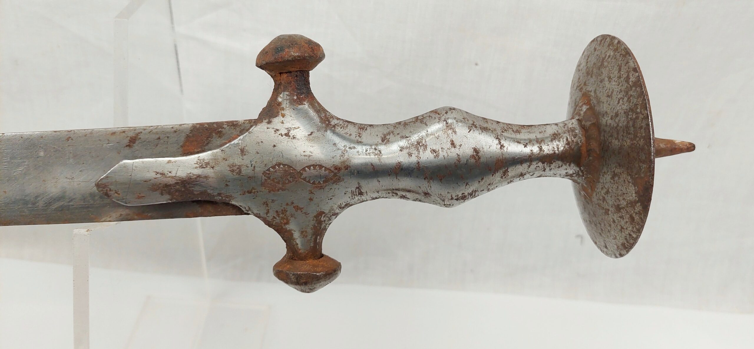 Antique Indian Tulwar And Scabbard #2 - Image 11