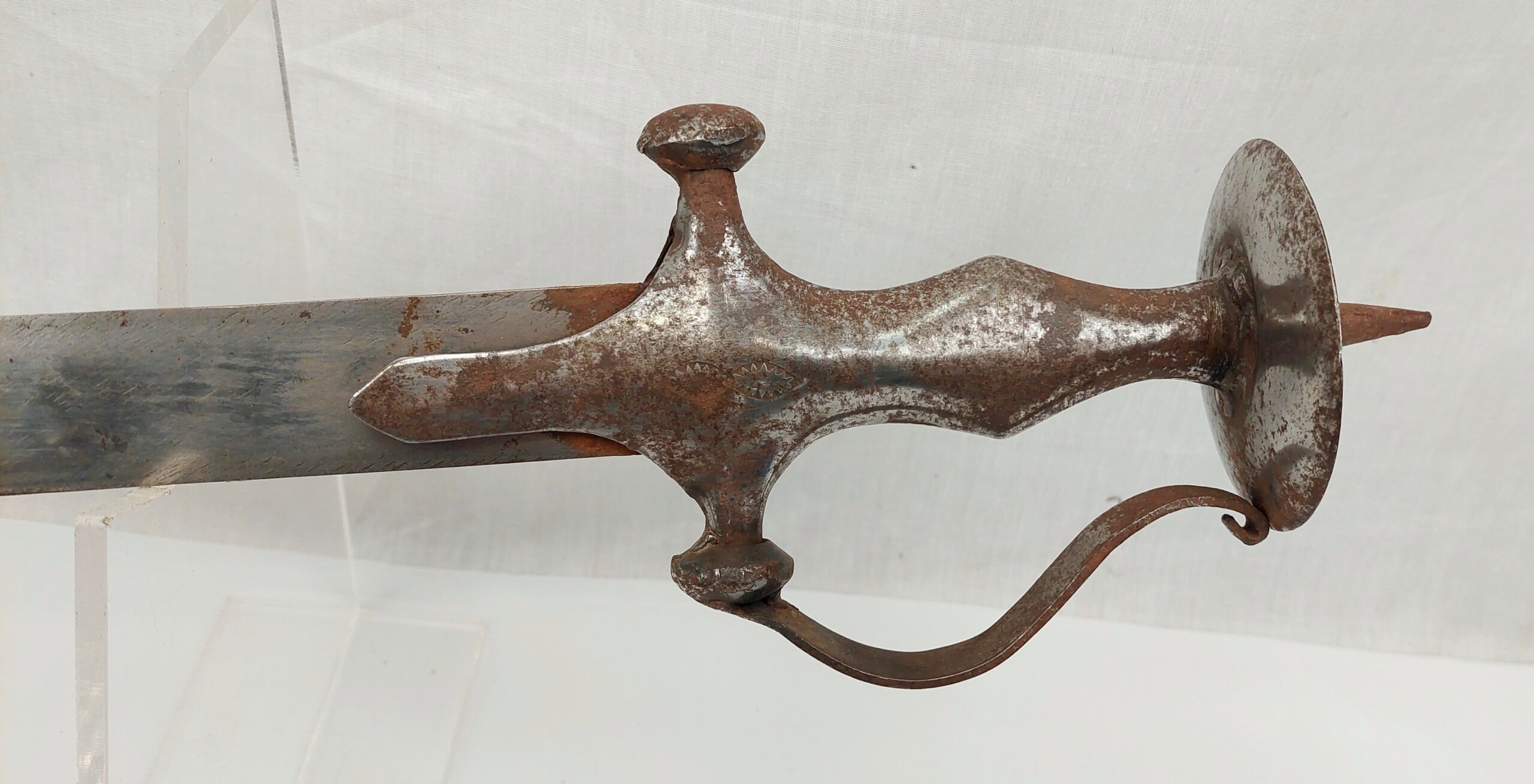 Antique Indian Tulwar And Scabbard #3 - Image 10