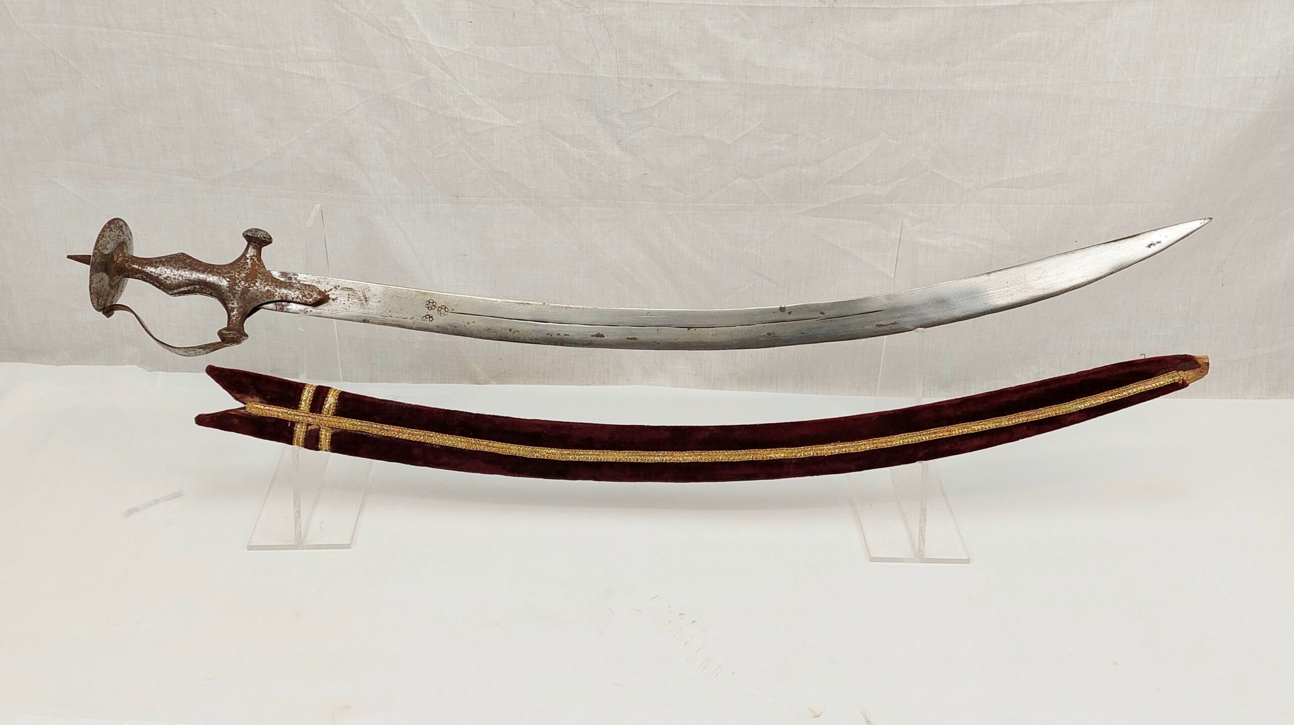 Antique Indian Tulwar And Scabbard #4