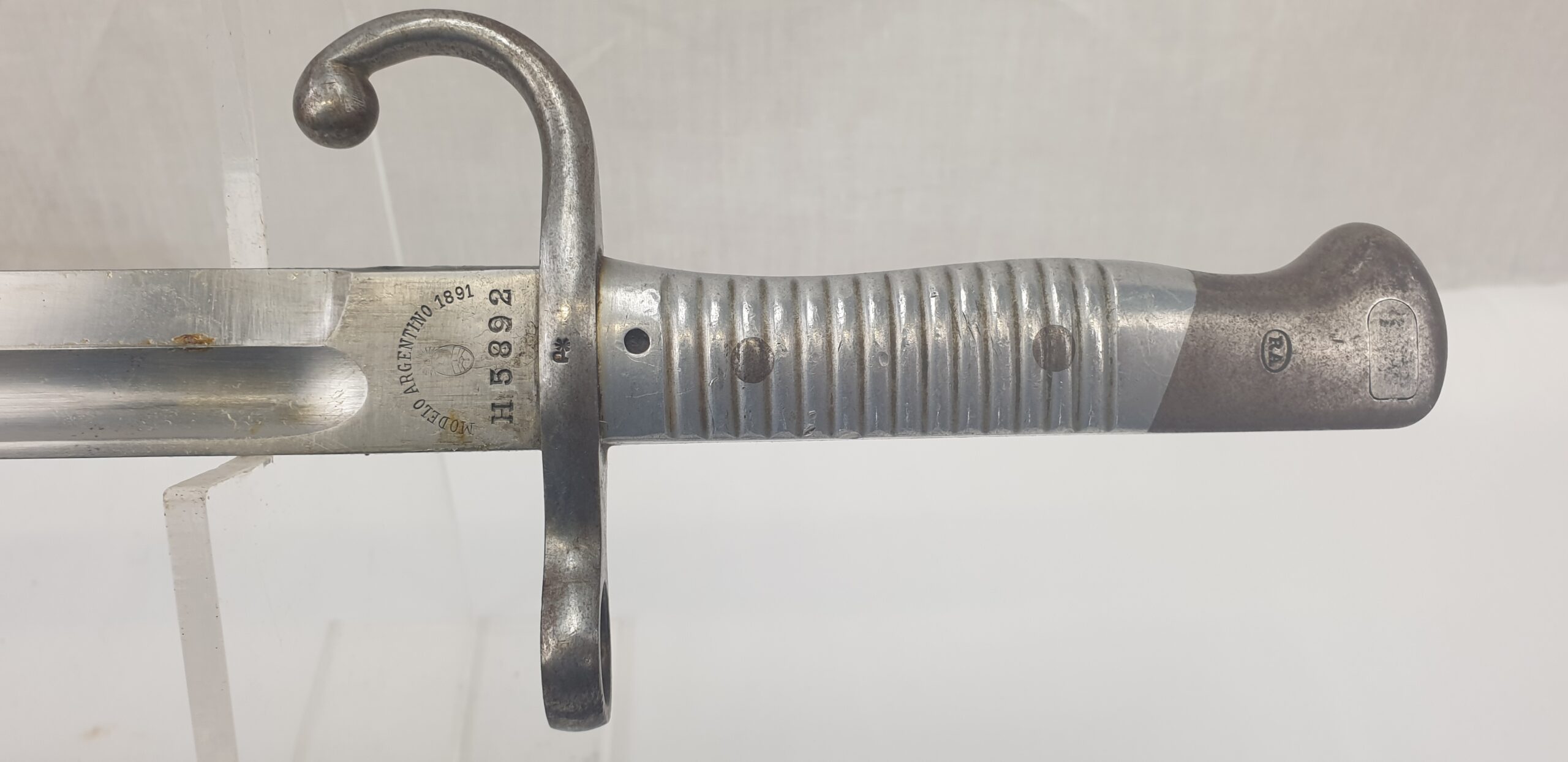 Argentinian Mauser Rifle Bayonet Model 1891 and Scabbard - Image 10