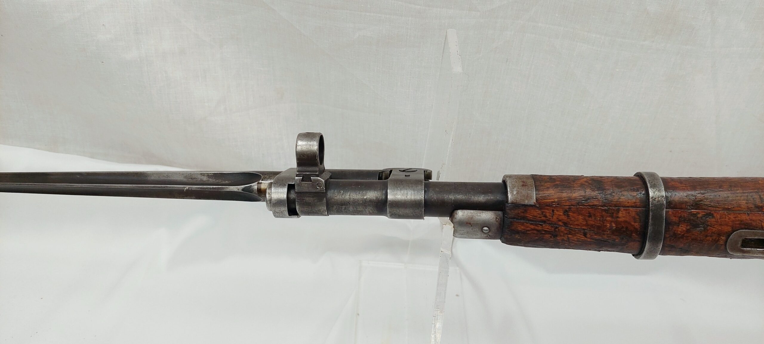Deactivated 1955 M1944 Russian Chinese Issued Mosin Nagant Carbine Rifle With Folding Bayonet - Image 7