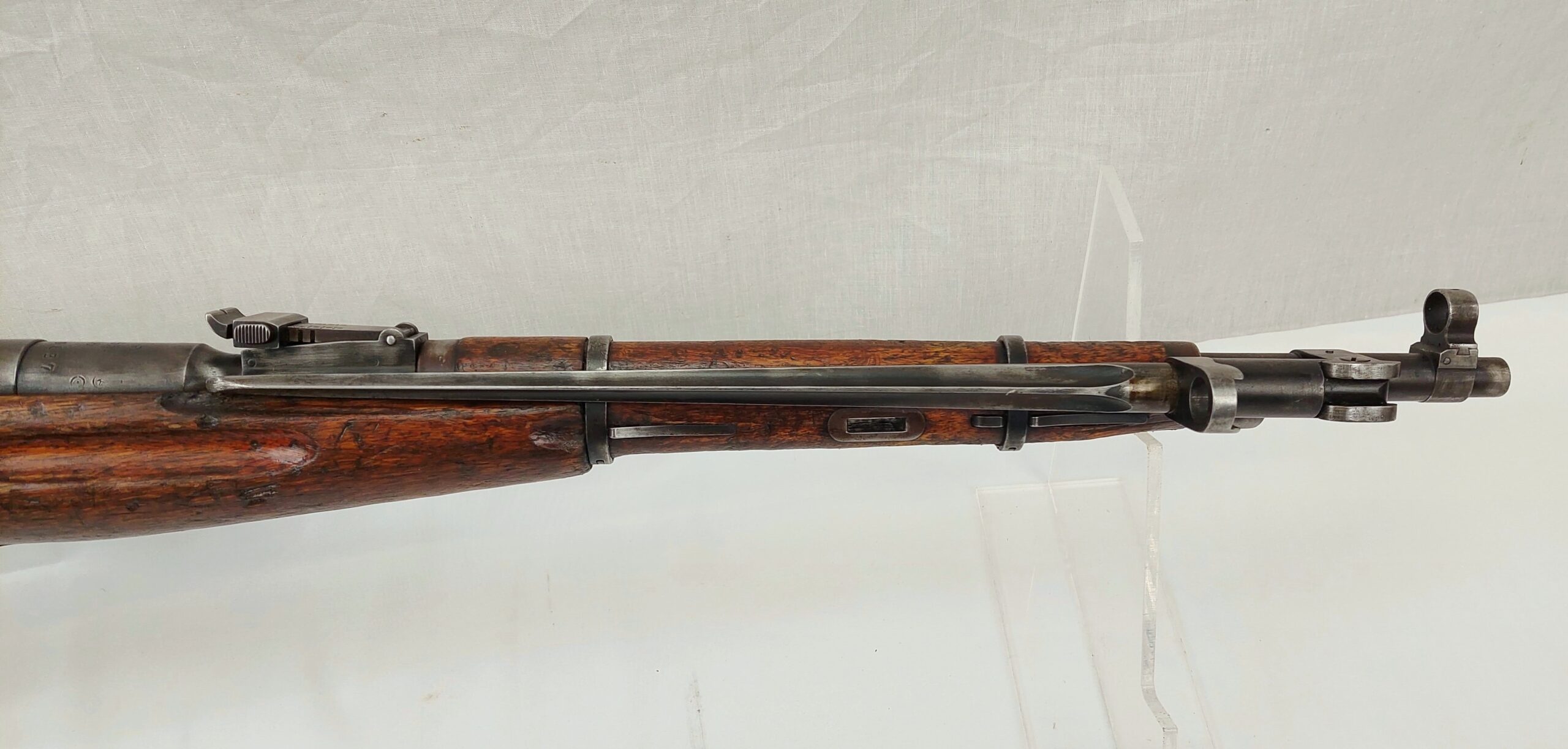 Deactivated 1955 M1944 Russian Chinese Issued Mosin Nagant Carbine Rifle With Folding Bayonet - Image 3