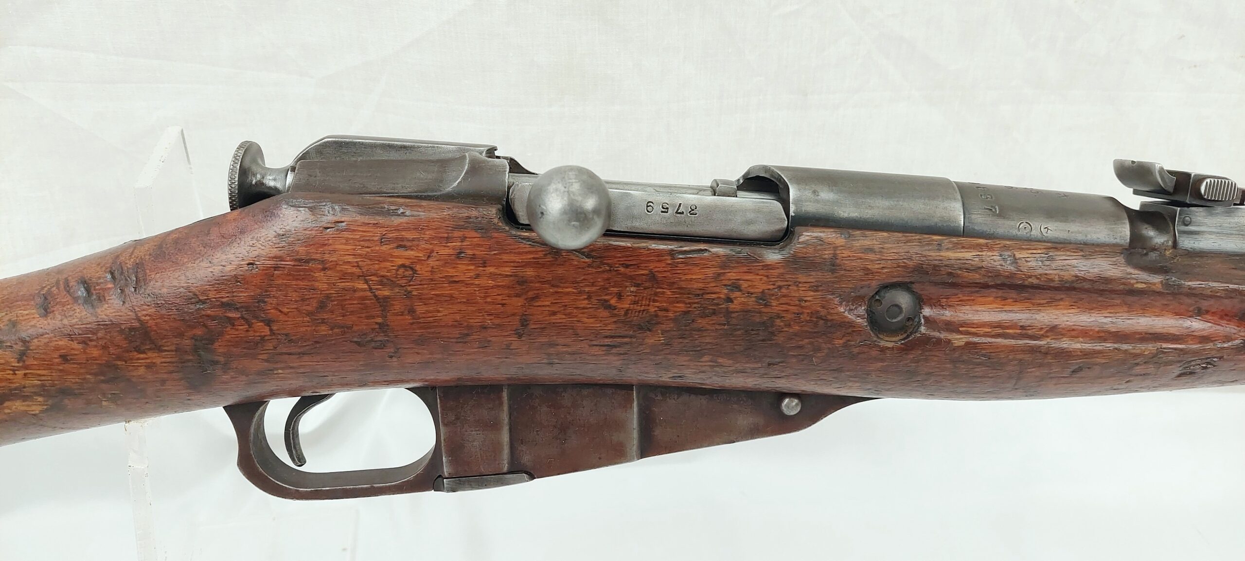 Deactivated 1955 M1944 Russian Chinese Issued Mosin Nagant Carbine Rifle With Folding Bayonet - Image 24