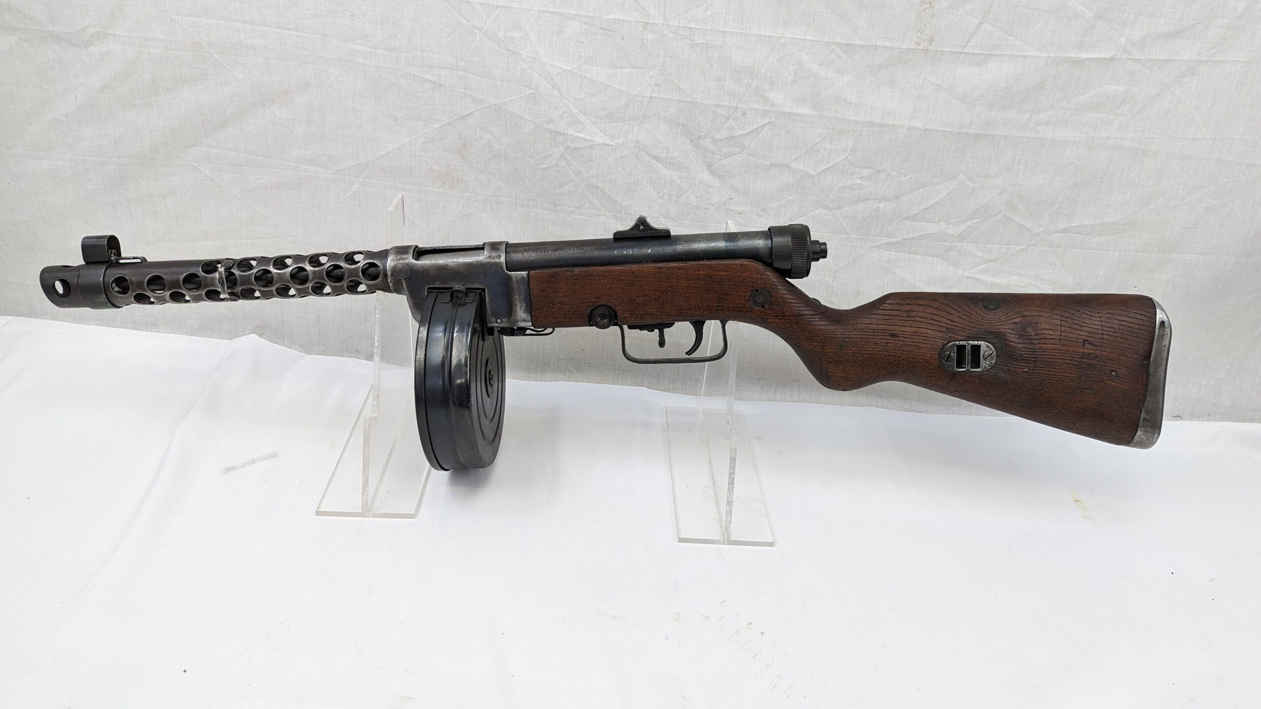 Deactivated Yugoslavian M49 SMG Submachine Gun With Drum Magazine - Image 11