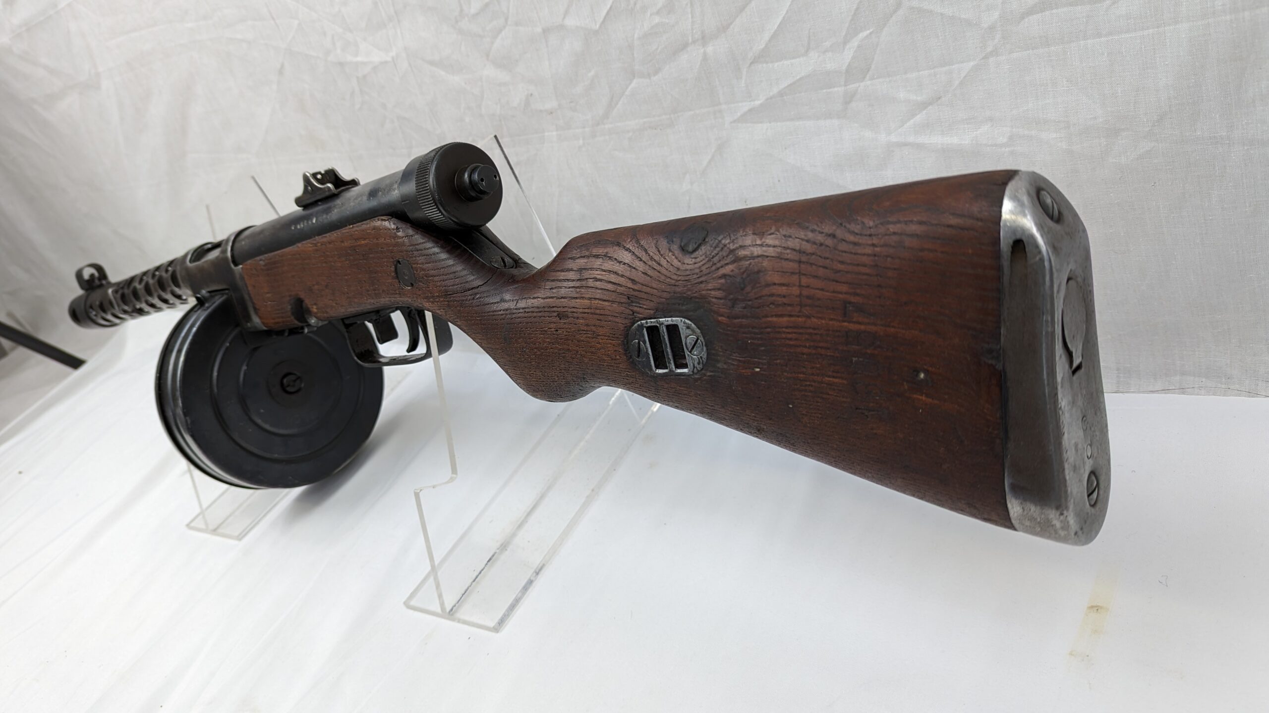Deactivated Yugoslavian M49 SMG Submachine Gun With Drum Magazine - Image 9