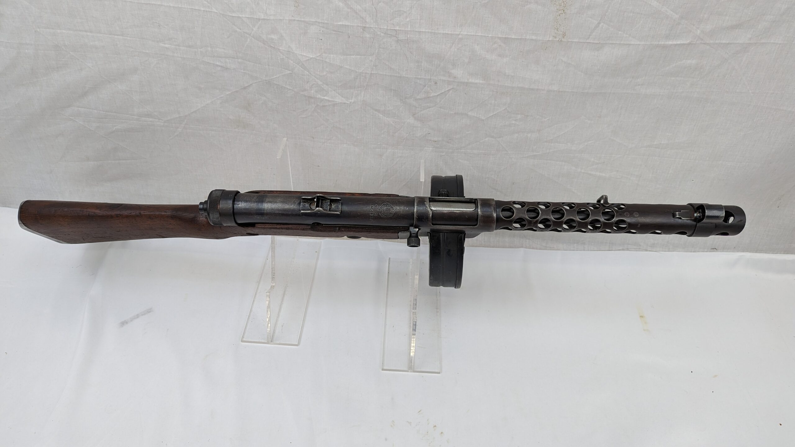 Deactivated Yugoslavian M49 SMG Submachine Gun With Drum Magazine - Image 15
