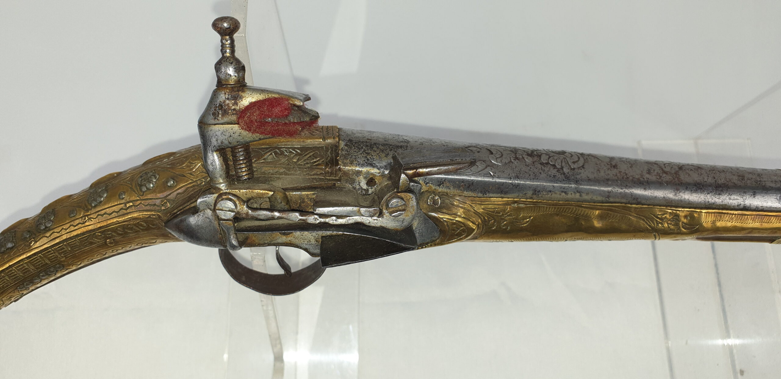 Early 19th Century Classic Albanian Miquelet Rat Tailed Pistol - Image 3