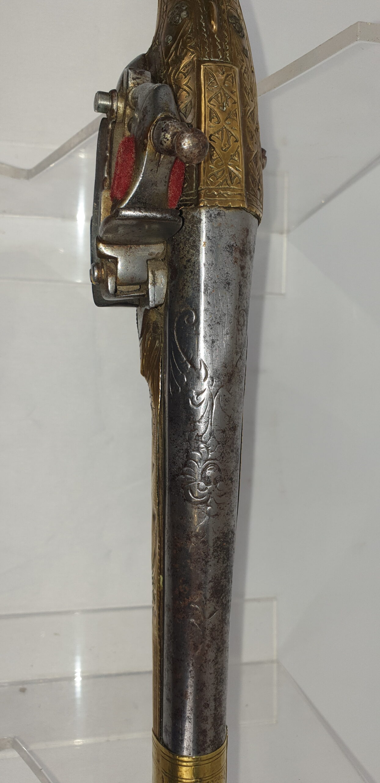 Early 19th Century Classic Albanian Miquelet Rat Tailed Pistol - Image 5