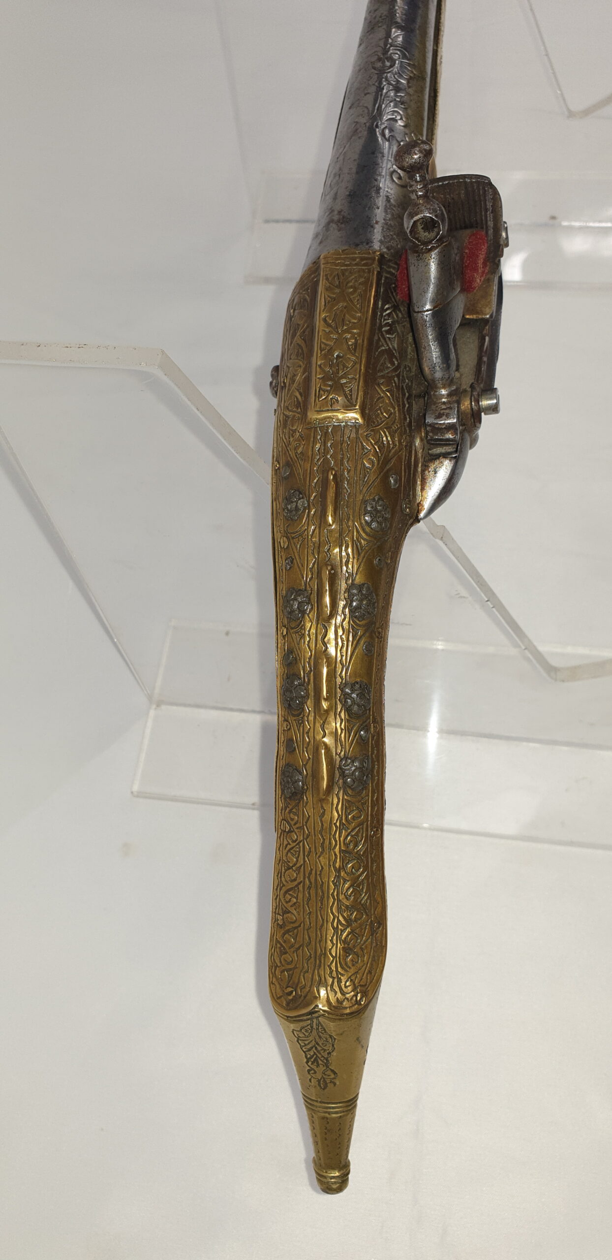 Early 19th Century Classic Albanian Miquelet Rat Tailed Pistol - Image 6