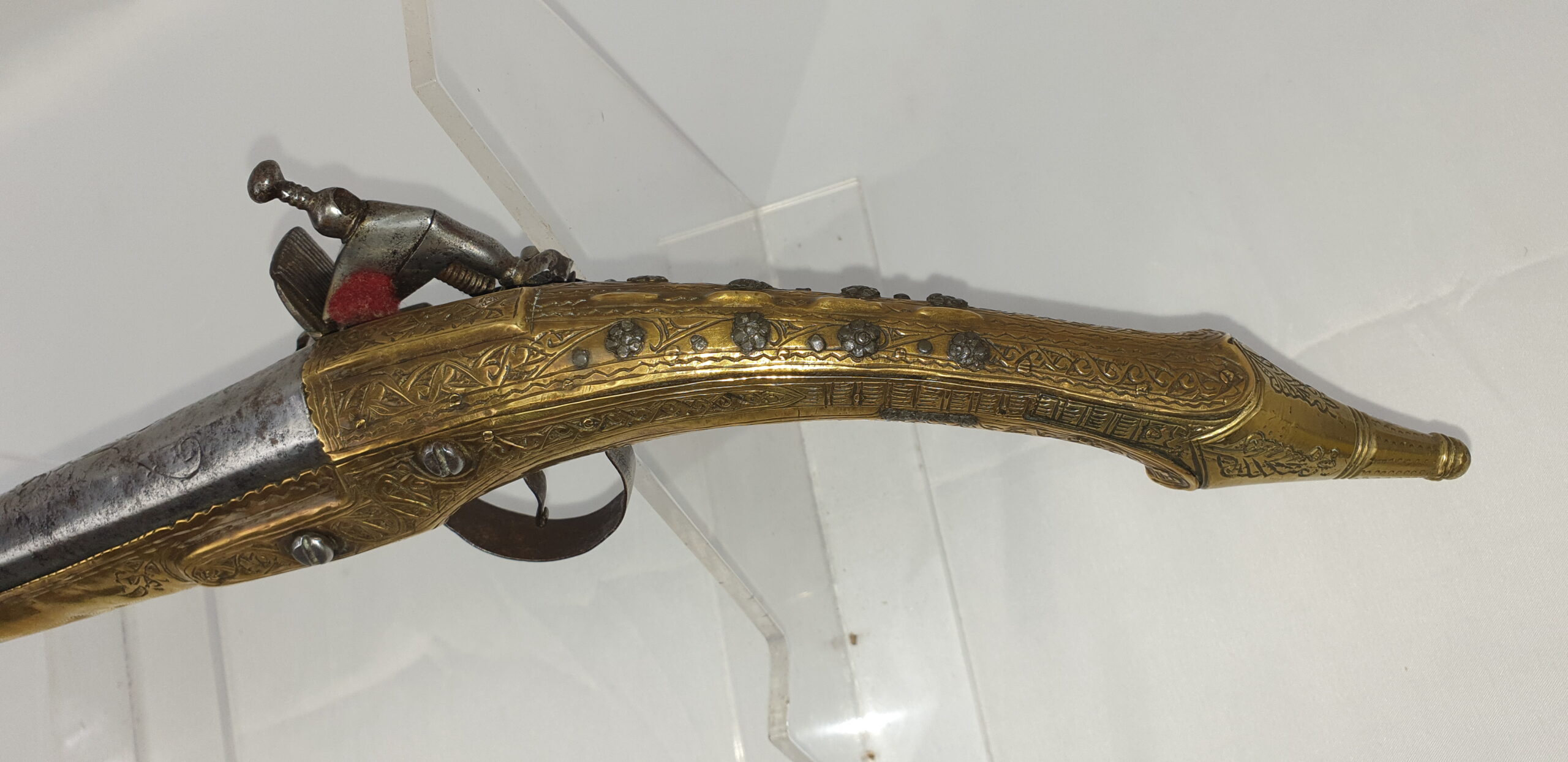 Early 19th Century Classic Albanian Miquelet Rat Tailed Pistol - Image 9