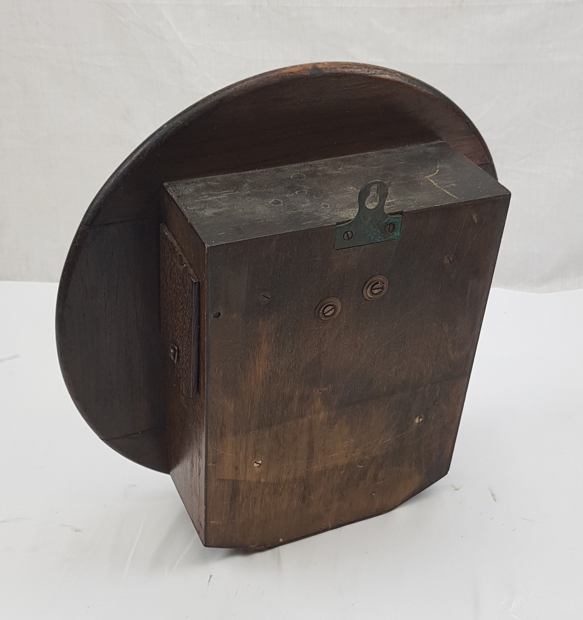 Circa 1920 Enfield Round Dial Striking Oak Wall Clock - Image 8