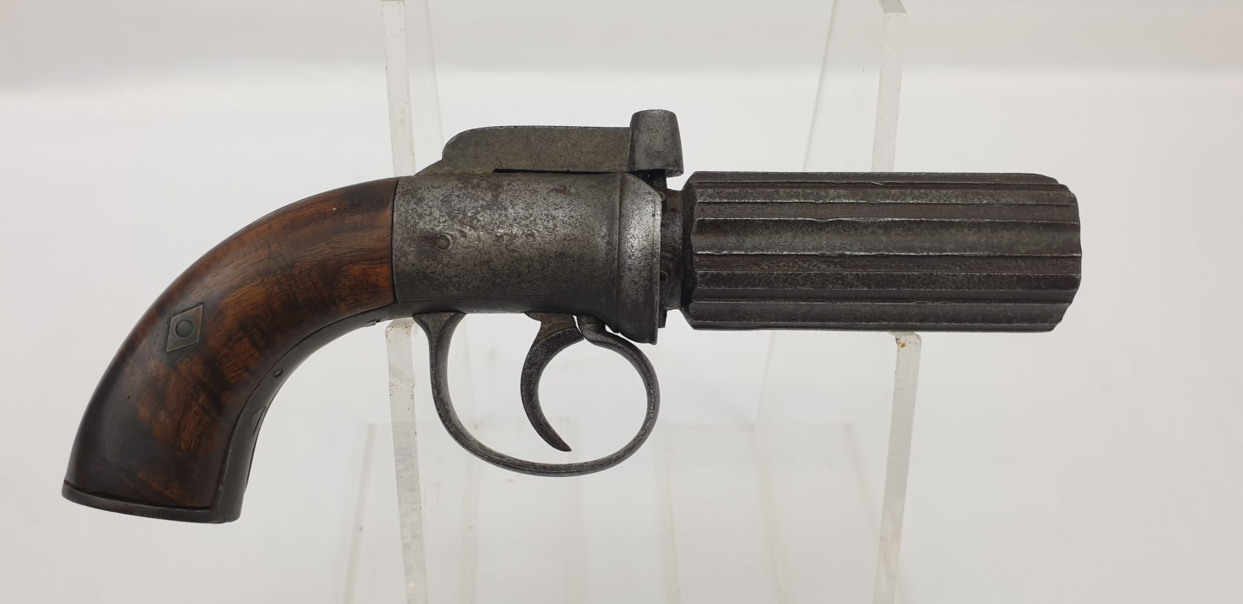 English 19th Century 6 barrel Pepperbox Revolver