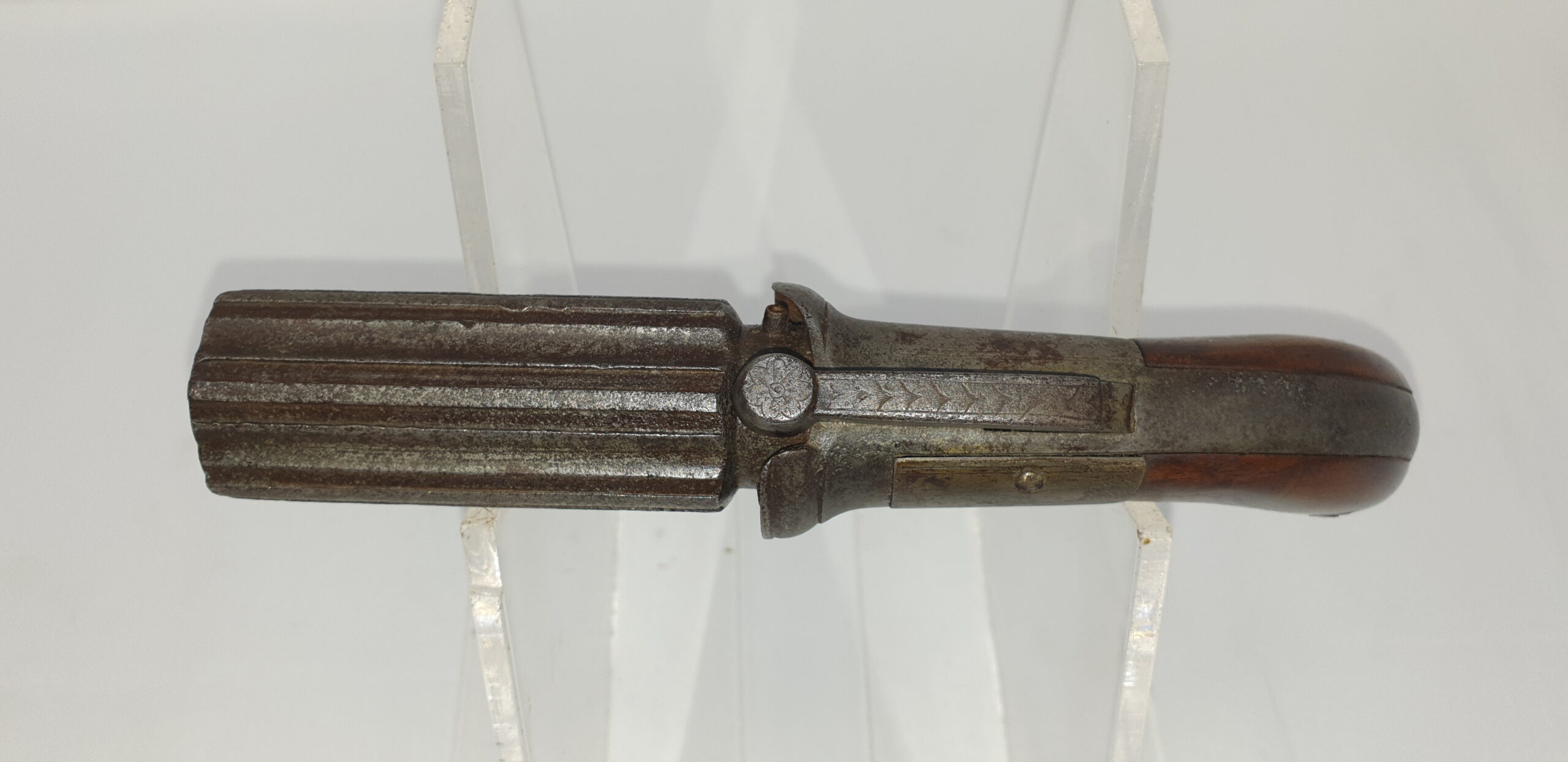 English 19th Century 6 barrel Pepperbox Revolver - Image 7