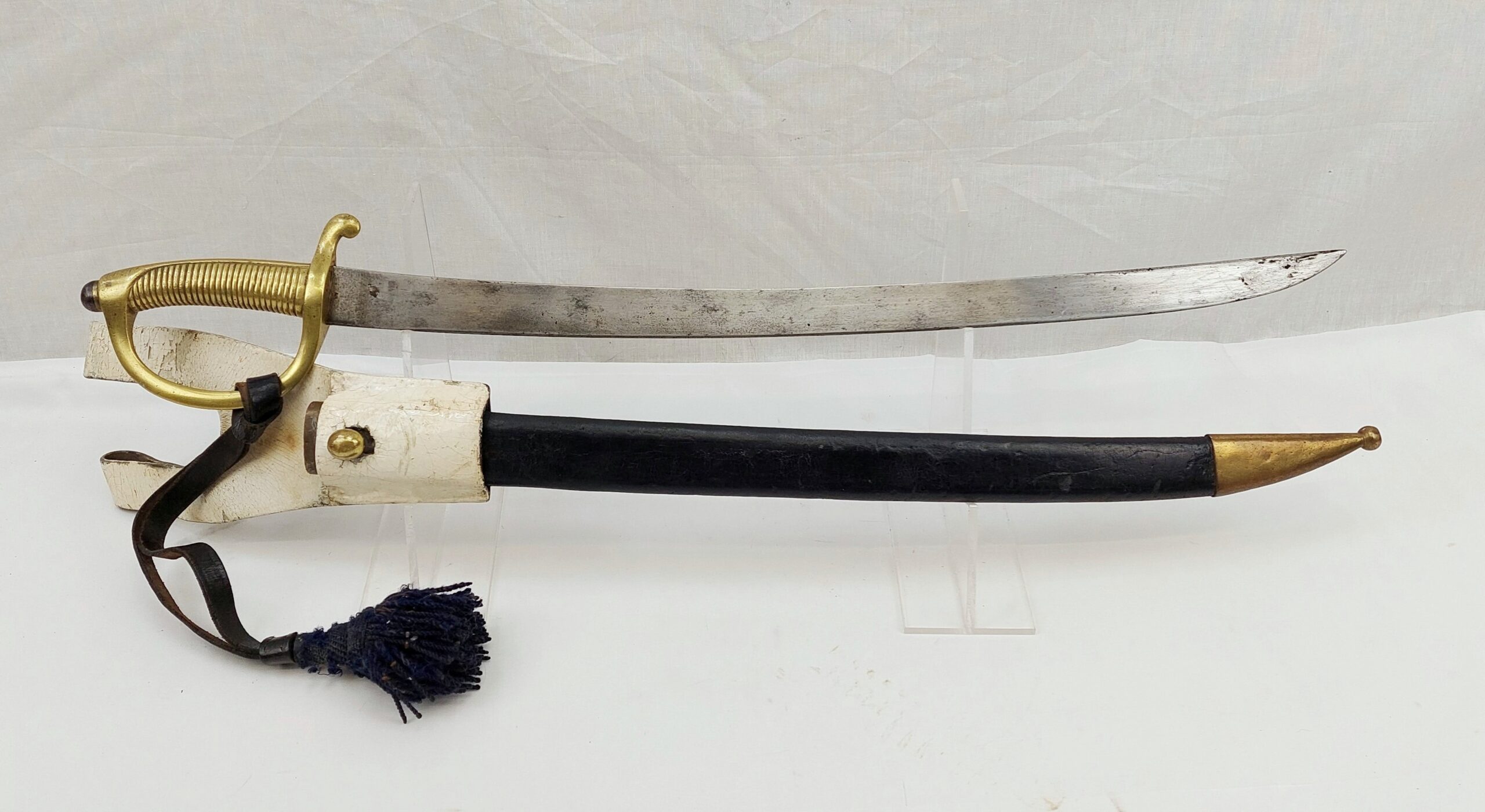 French Circa 1825 1830 Hanger Sword, Scabbard And Sword Knot