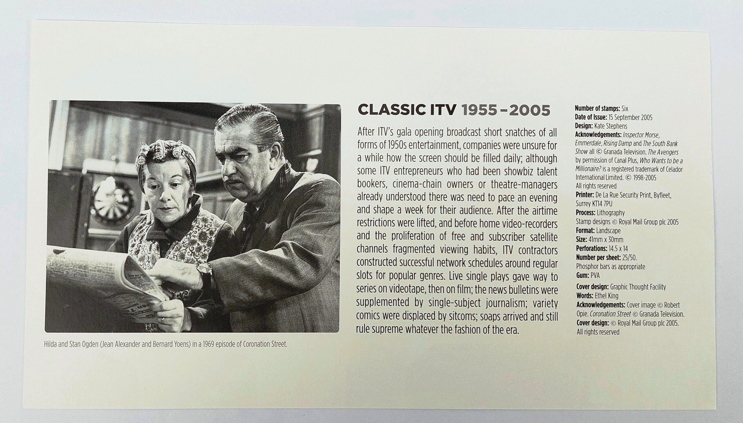 Patrick Macnee & Diana Rigg Signed Royal Mail First Day Cover Classic ITV Stamps - Image 5