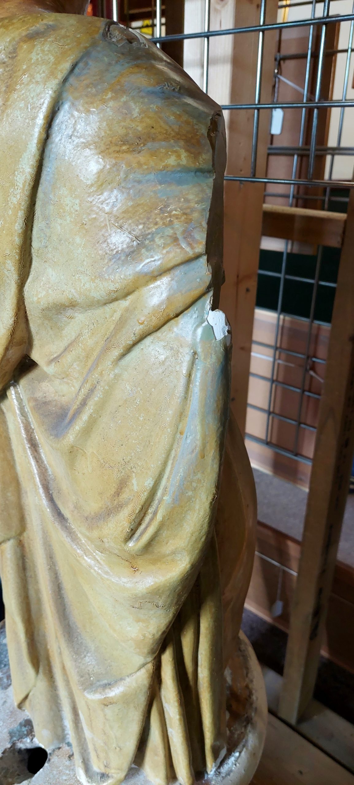 Circa 1800 Plaster Figure of Lady on Column Base - Image 11