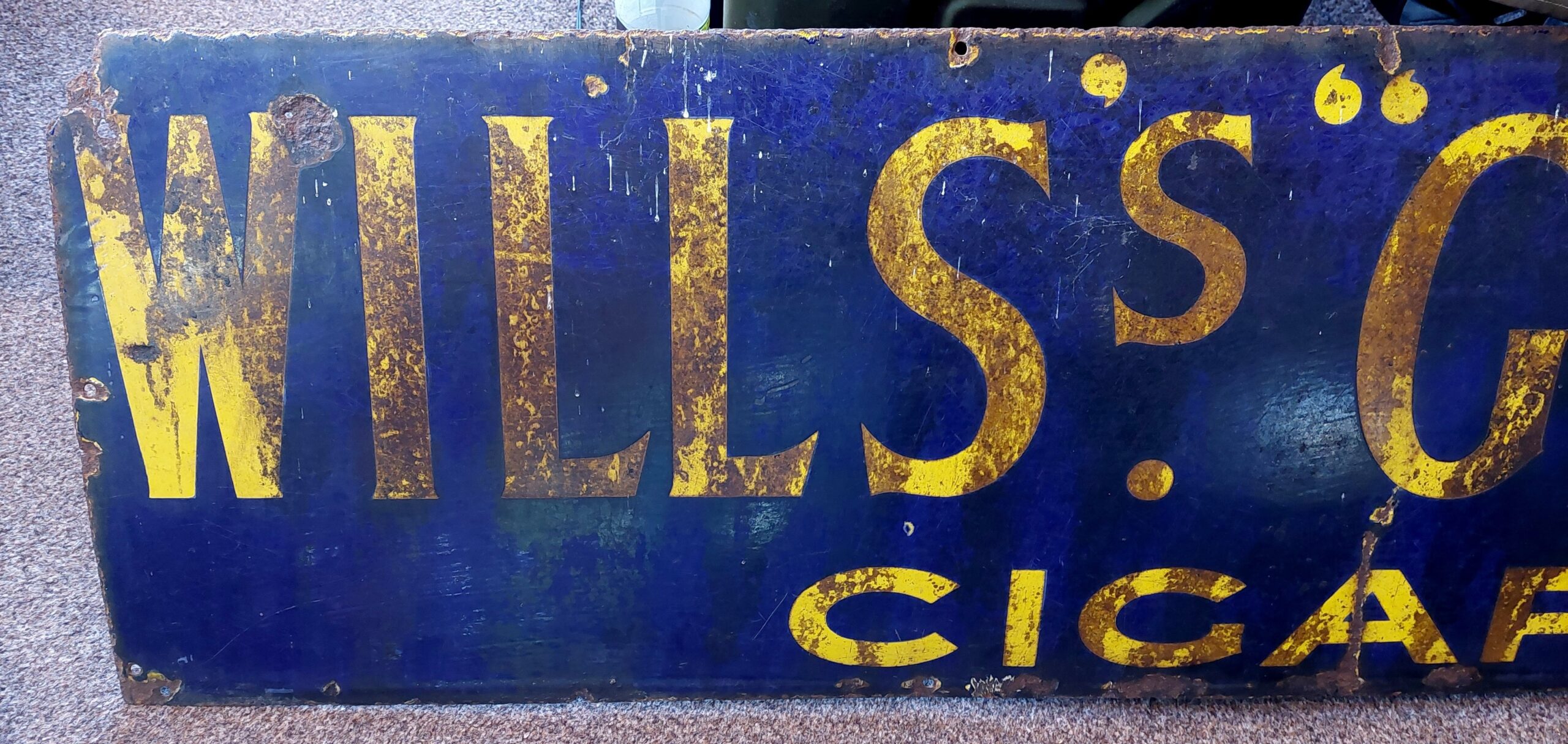 Large Wills Gold Flake Cigarettes Enamel Sign - Image 11