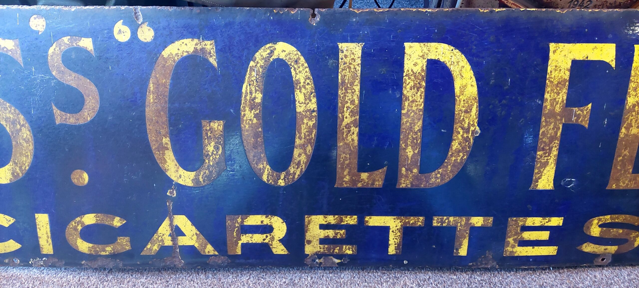 Large Wills Gold Flake Cigarettes Enamel Sign - Image 10