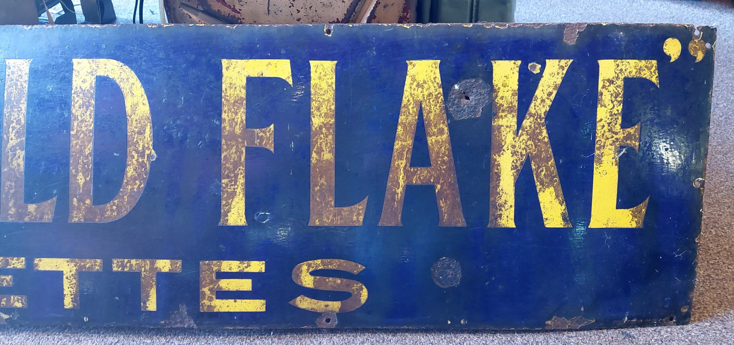 Large Wills Gold Flake Cigarettes Enamel Sign - Image 9
