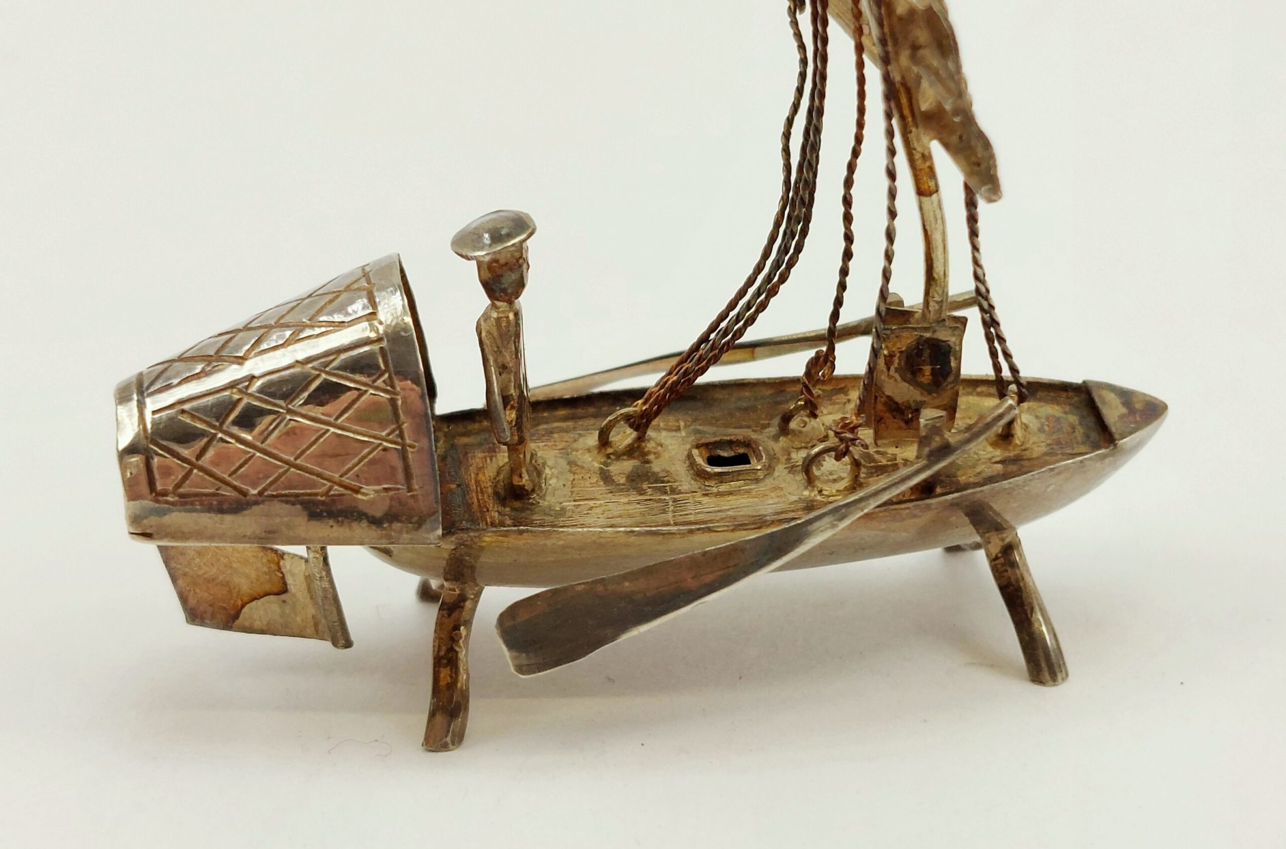 Silver Oriental Fishing Boat #1 - Image 4