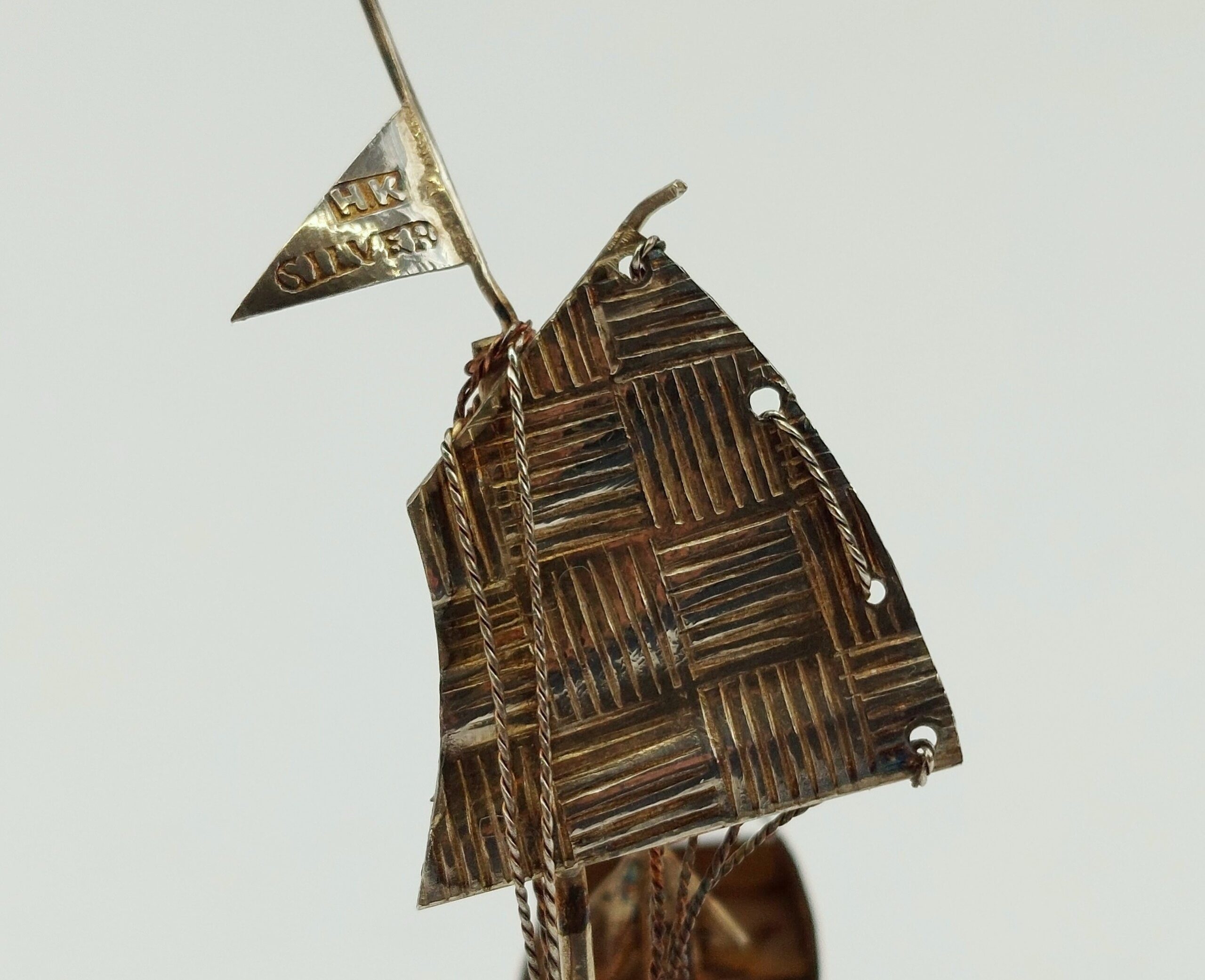 Silver Oriental Fishing Boat #1 - Image 3
