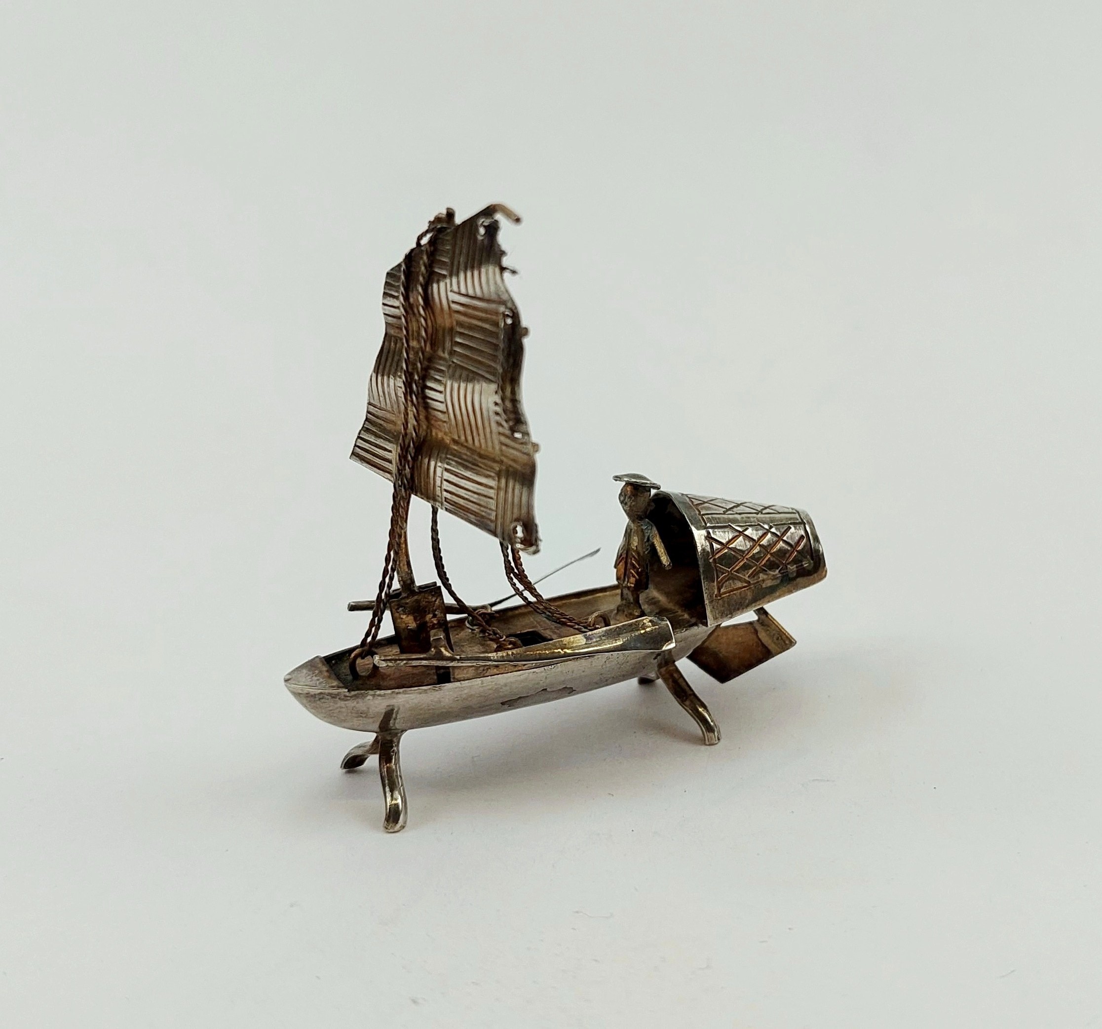 Silver Oriental Fishing Boat #2