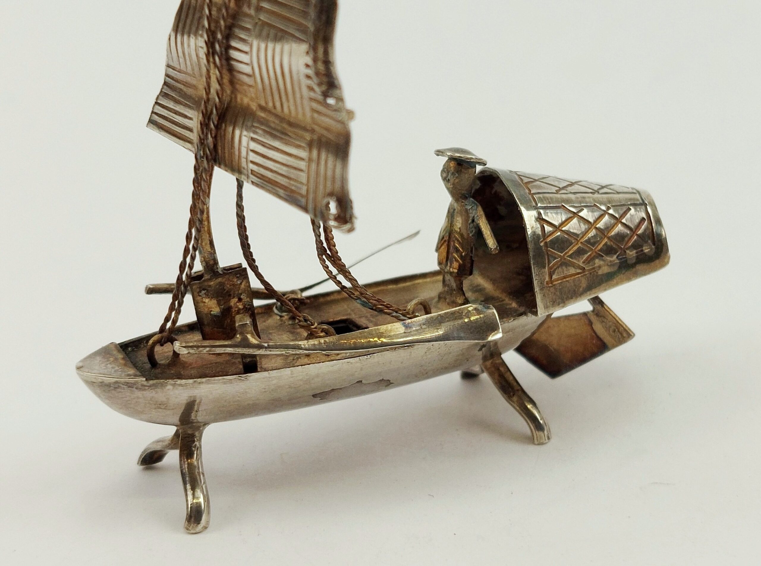 Silver Oriental Fishing Boat #2 - Image 5