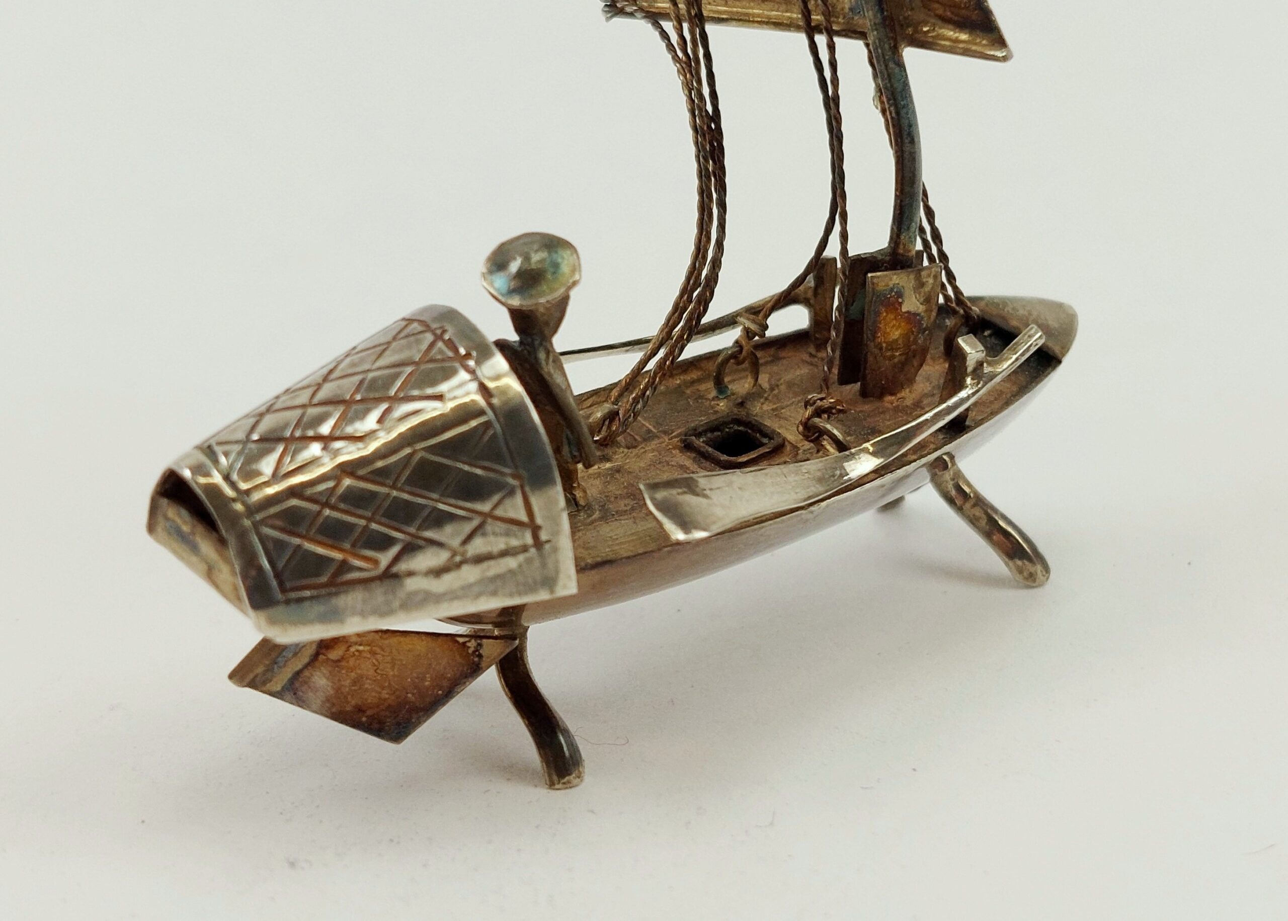 Silver Oriental Fishing Boat #2 - Image 4