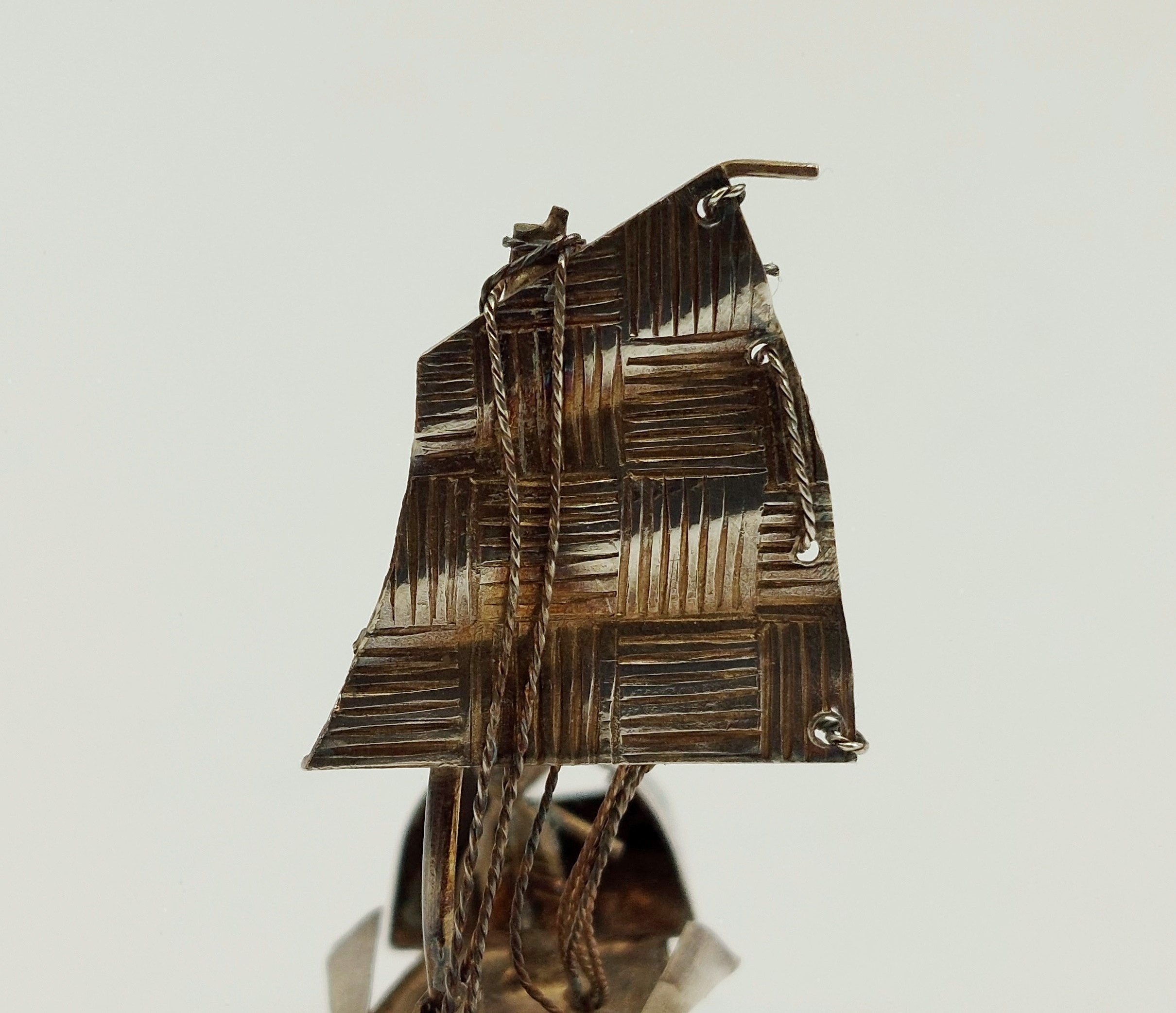 Silver Oriental Fishing Boat #2 - Image 3