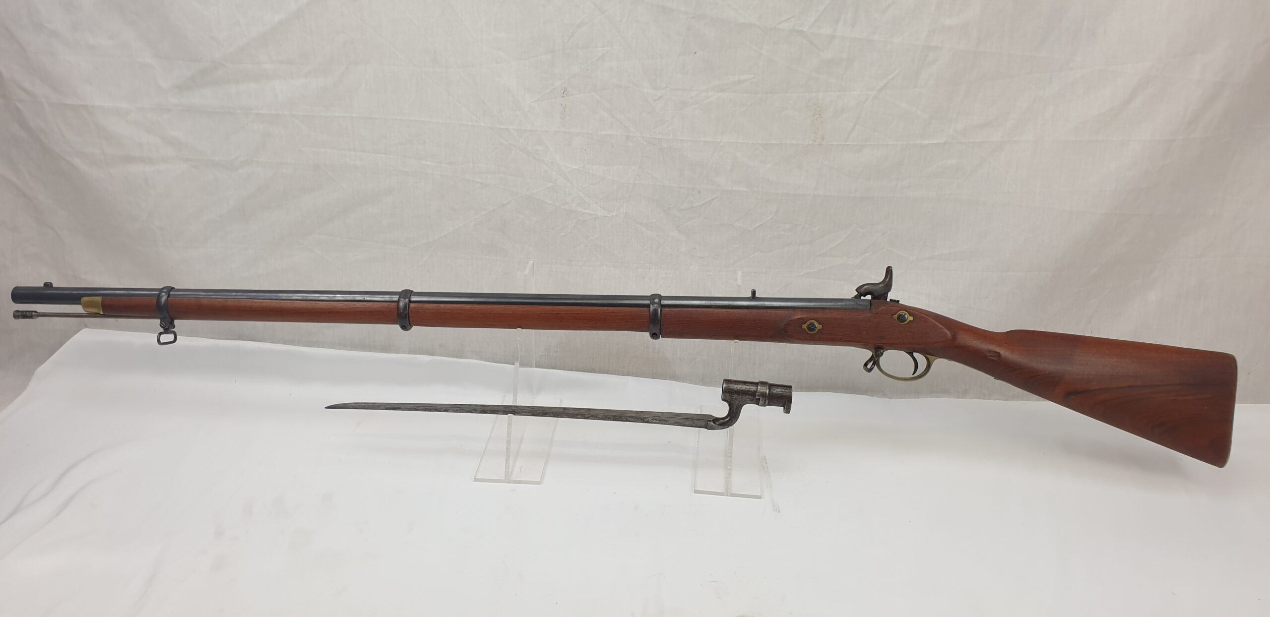 Three Band Mark III Enfield Pattern 1853 Smooth Bore Sepoy Musket - Image 14