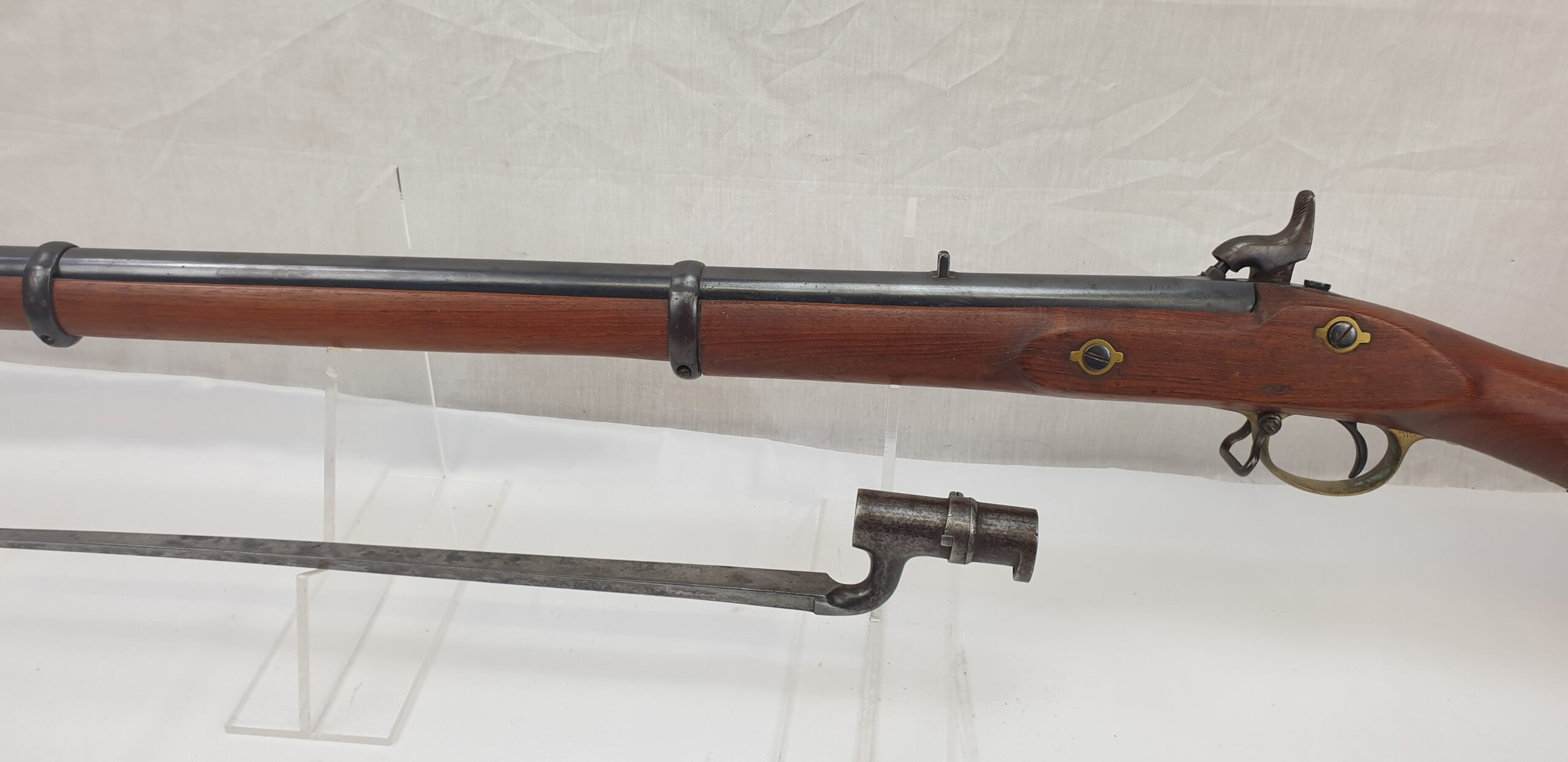 Three Band Mark III Enfield Pattern 1853 Smooth Bore Sepoy Musket - Image 16