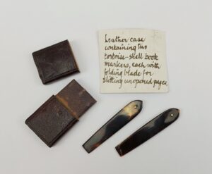 Victorian Leather Case With Tortoise Shell Book Markers