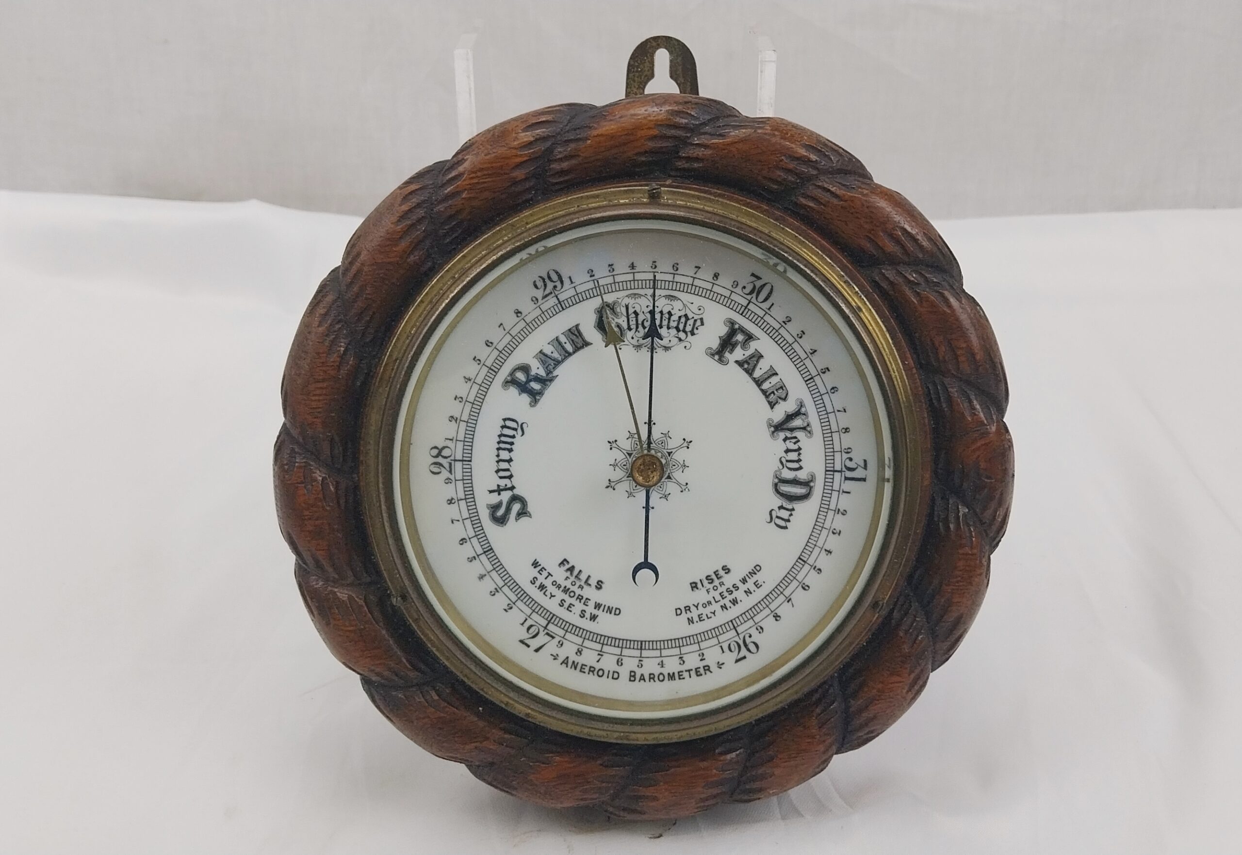 Wooden Framed Aneroid Barometer