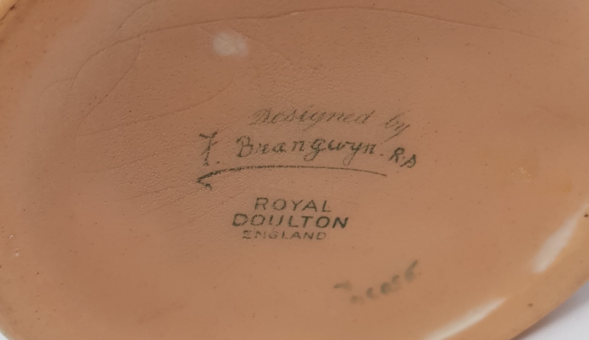 1930s Royal Doulton Frank Brandgwyn Hand Painted Jug - Image 5