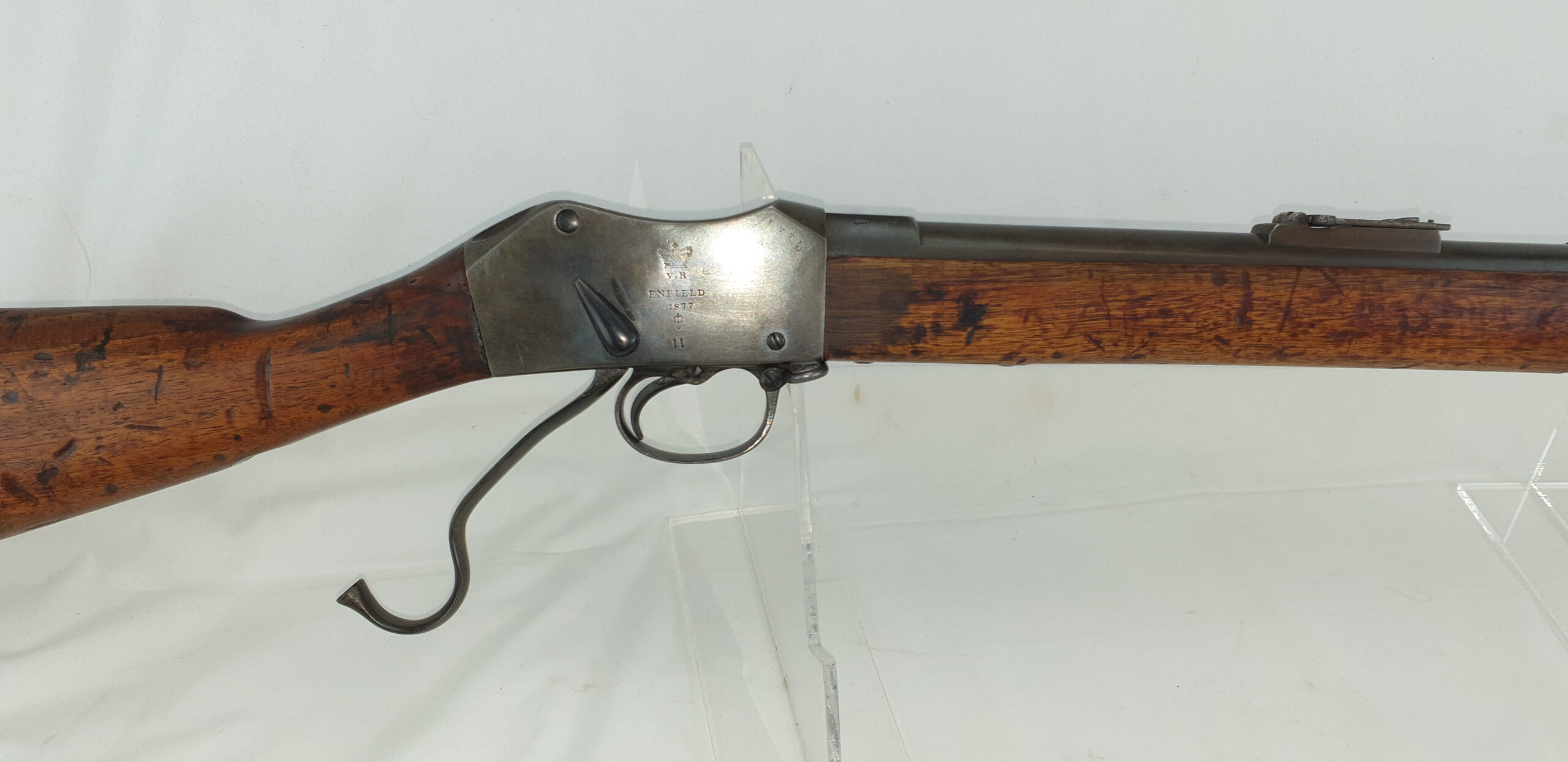 British 1877 Dated Enfield Lever-Action Martini Henry Mark II Rifle .455/577 Cal. - Image 9